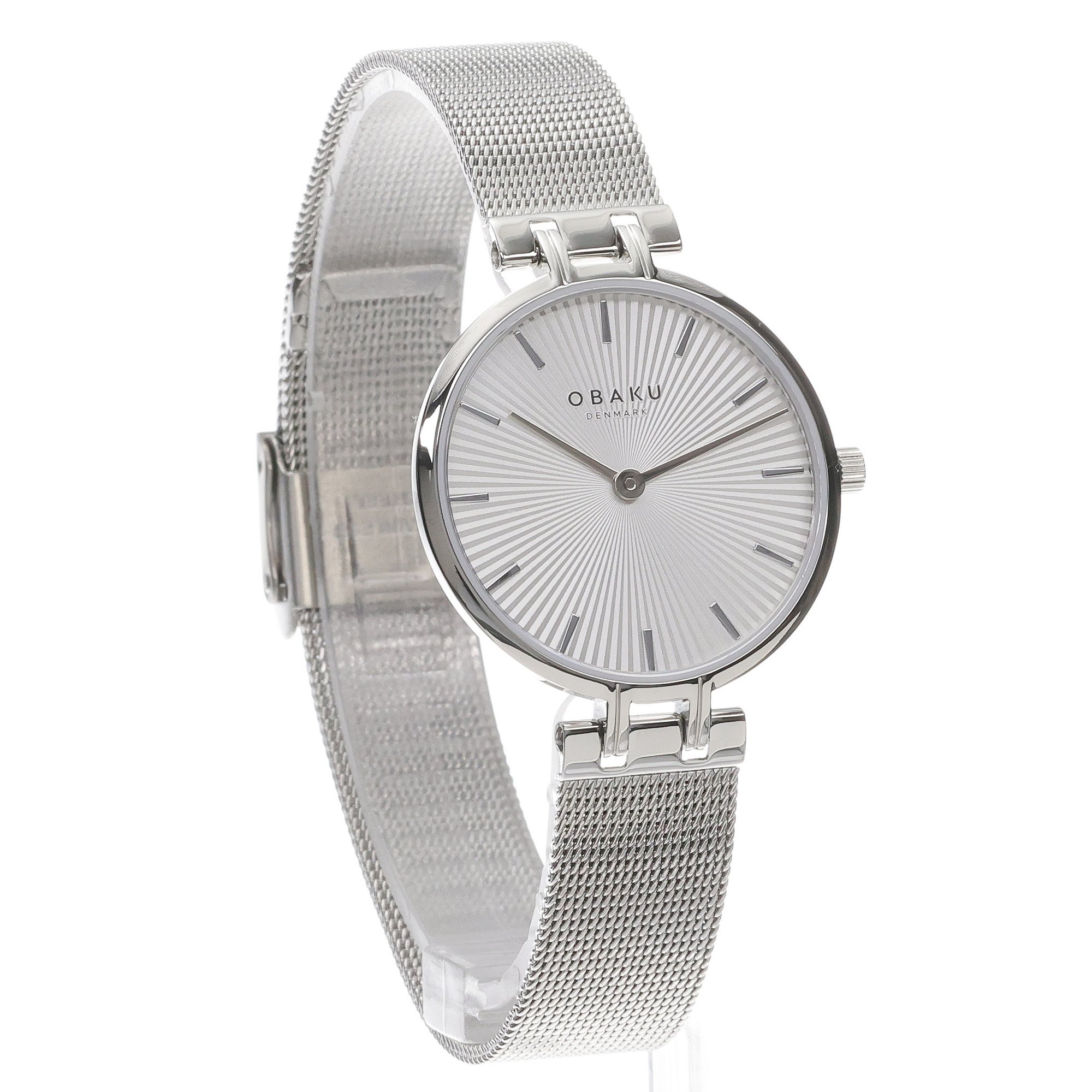 zegarek Obaku Denmark V322LXCIMC kwarcowy damski Damskie Panel - White Steel