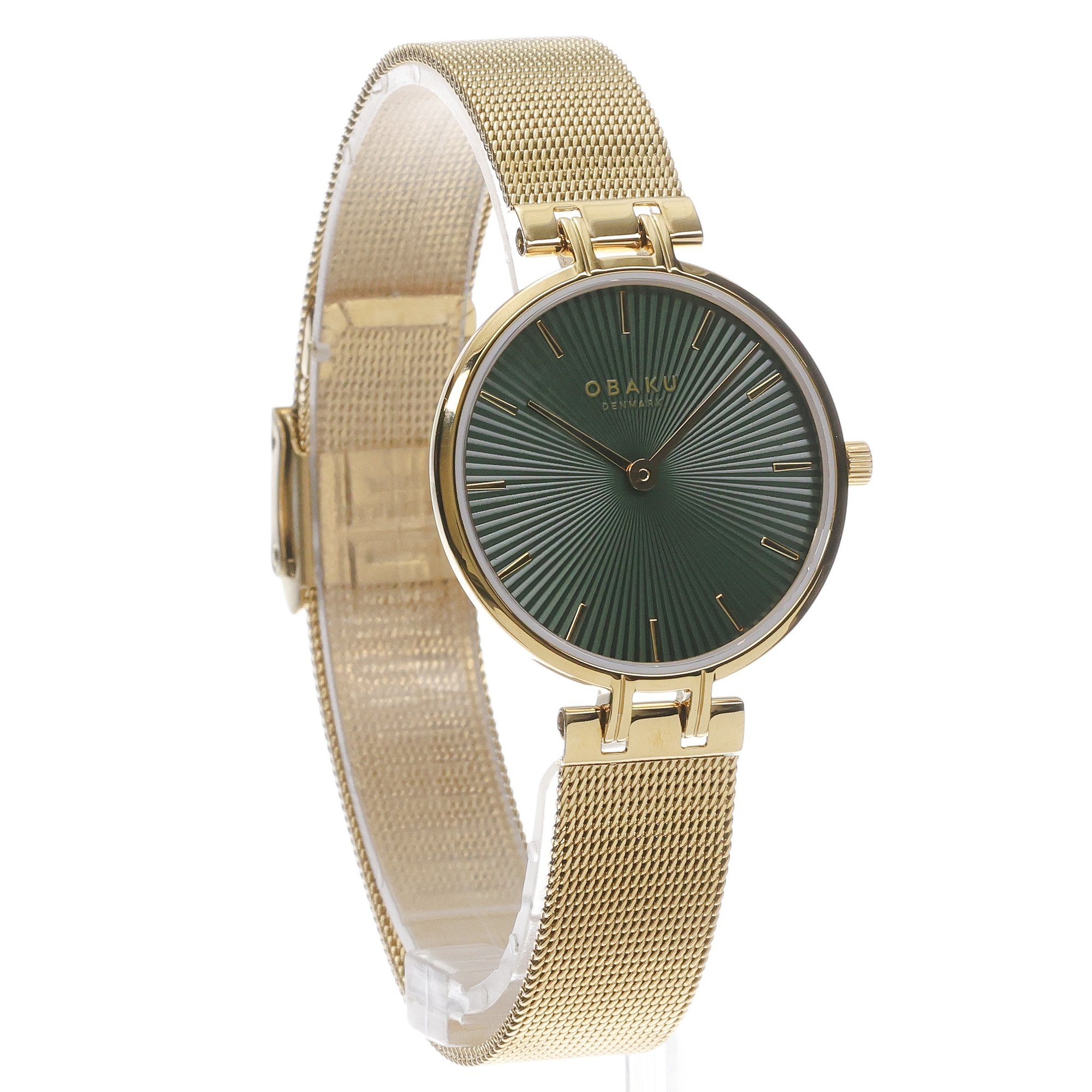 zegarek Obaku Denmark V322LXGEMG kwarcowy damski Damskie Panel - Green Gold - miniatura 3