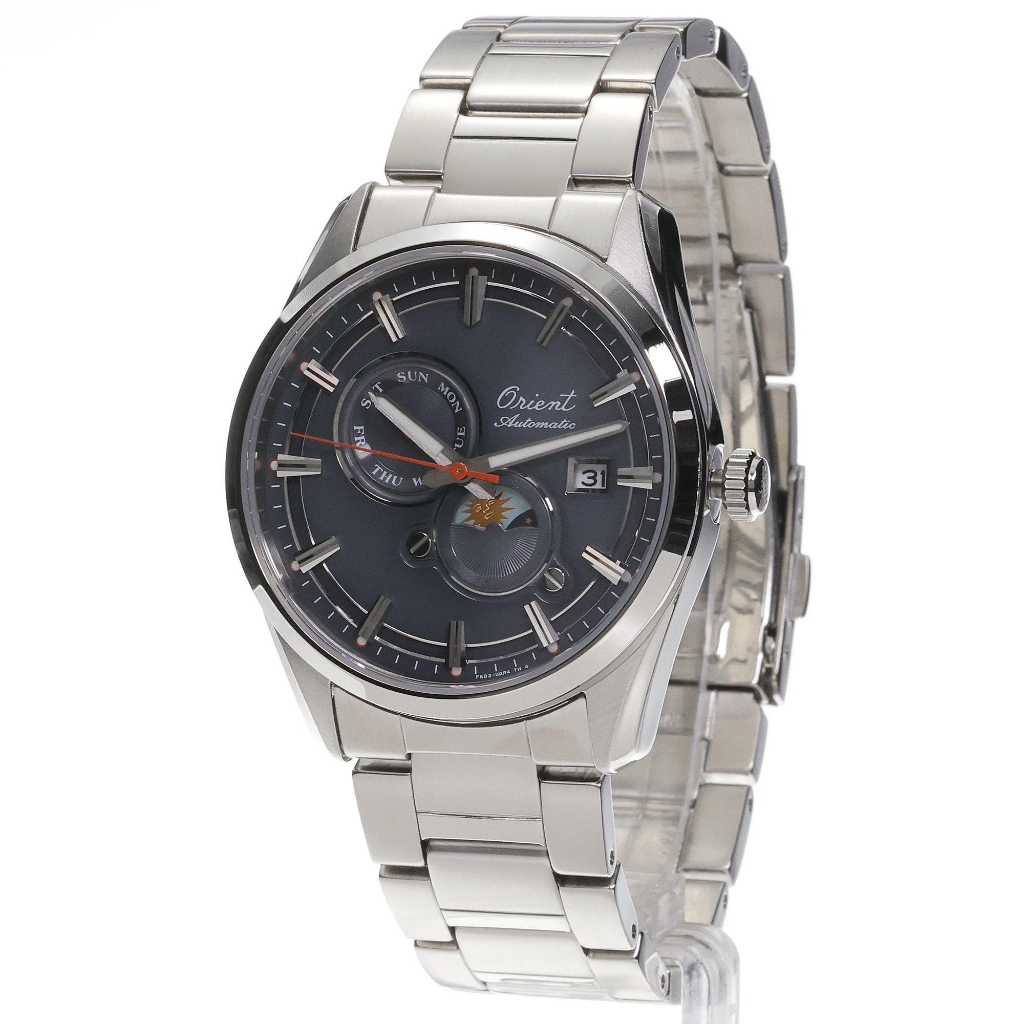 zegarek Orient RA-AK0311N30B automatyczny męski Męskie Stretto Sun Moon