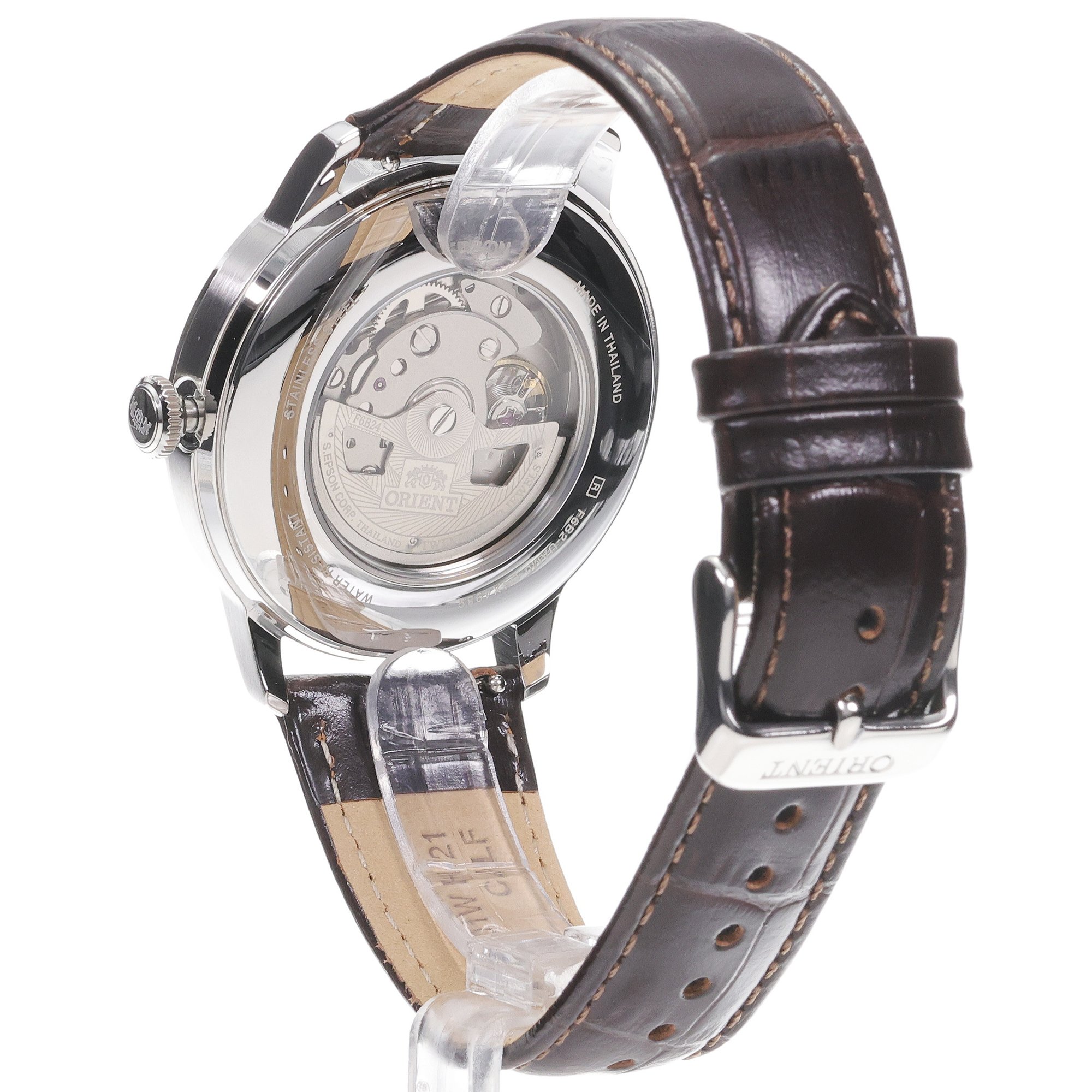 zegarek Orient RA-AK0805E30B automatyczny męski Classic Bambino Sun Moon - miniatura 4