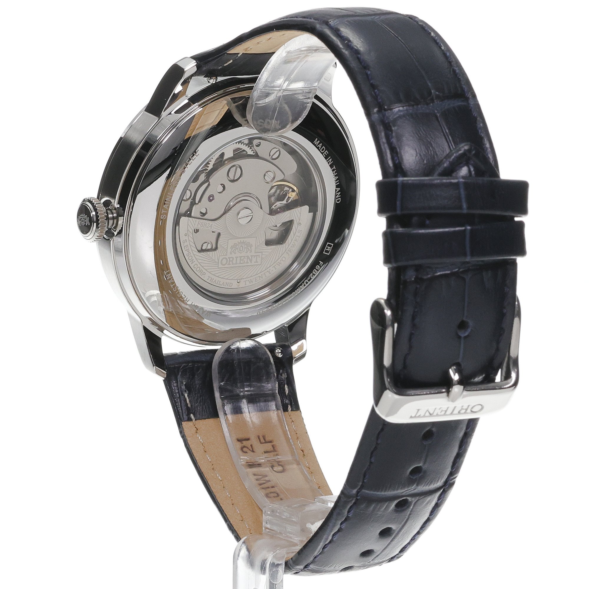 zegarek Orient RA-AK0806L30B automatyczny męski Classic Bambino Sun Moon - miniatura 4