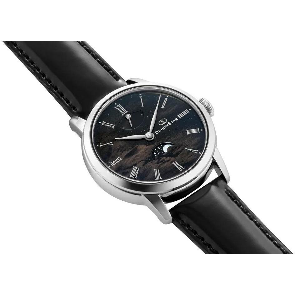 zegarek Orient Star RE-BW0008B00B mechaniczny męski M Collection M45 Moon Phase F8 Mechanical 75th Anniversary Limited Edition - miniatura 4