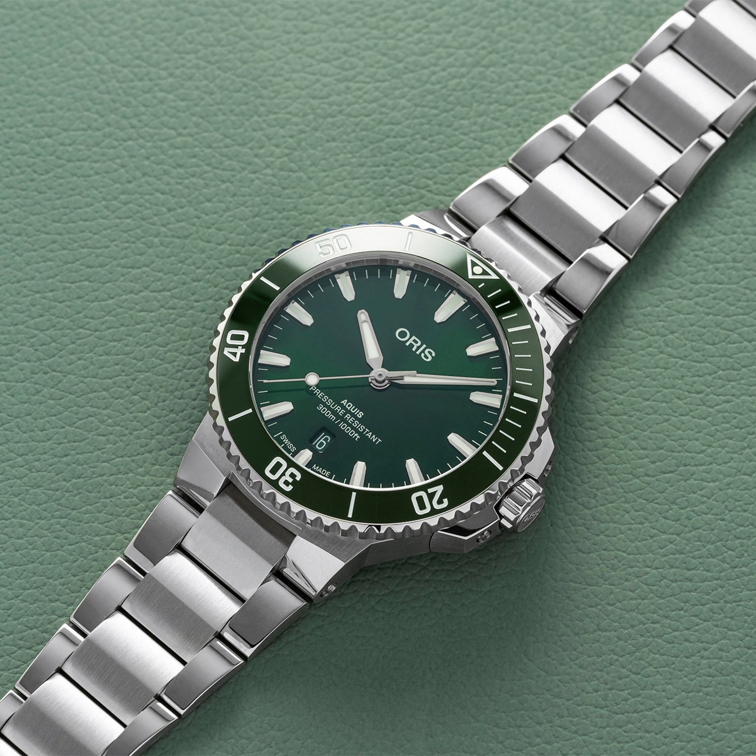 zegarek Oris 01 733 7787 4157-07 8 22 04PEB automatyczny męski Aquis AQUIS DATE - miniatura 7