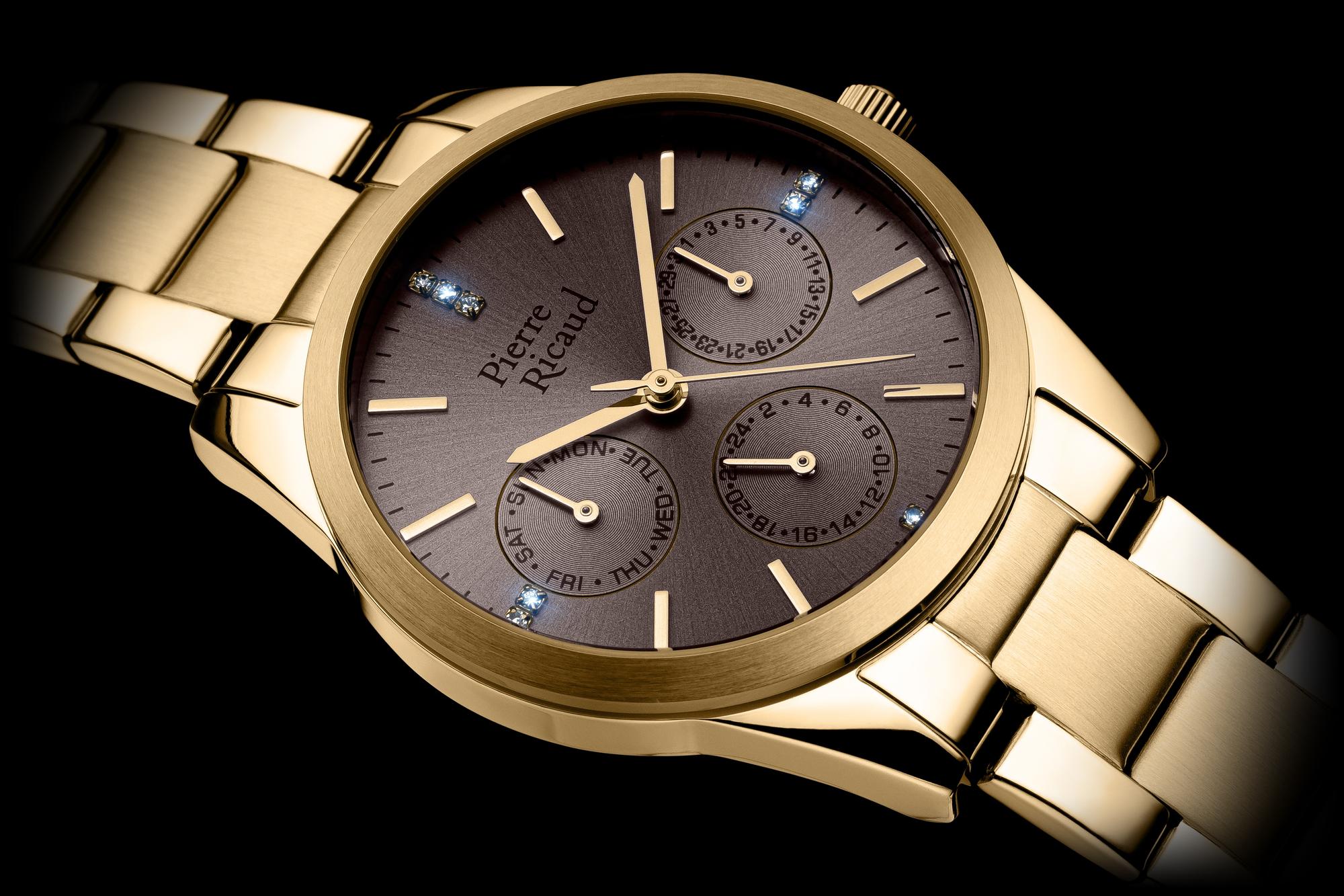 zegarek Pierre Ricaud P21077111GQF złoty Damskie