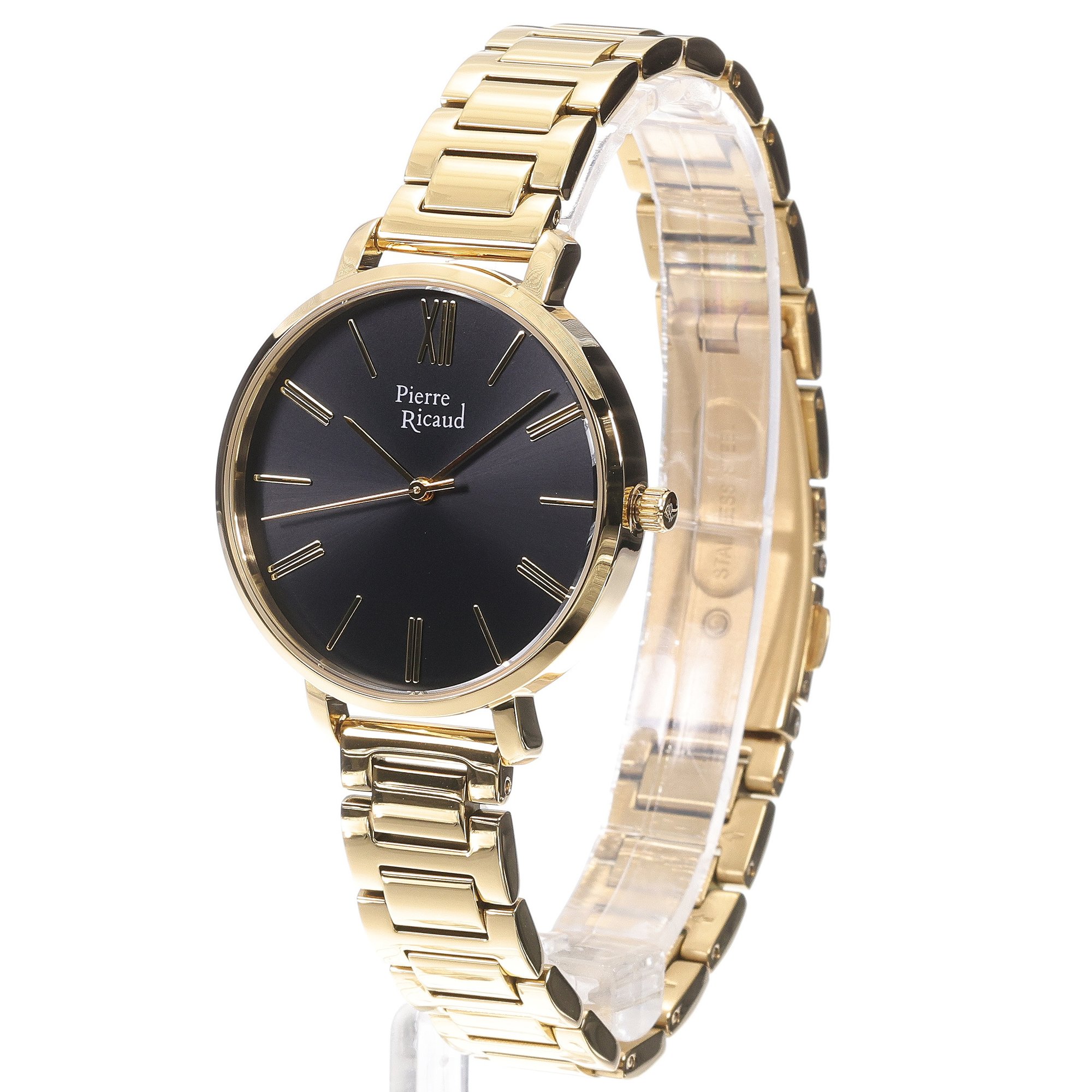 zegarek Pierre Ricaud P221151164Q Gold Stainless Steel 35mm Damskie mineralne - miniatura 2