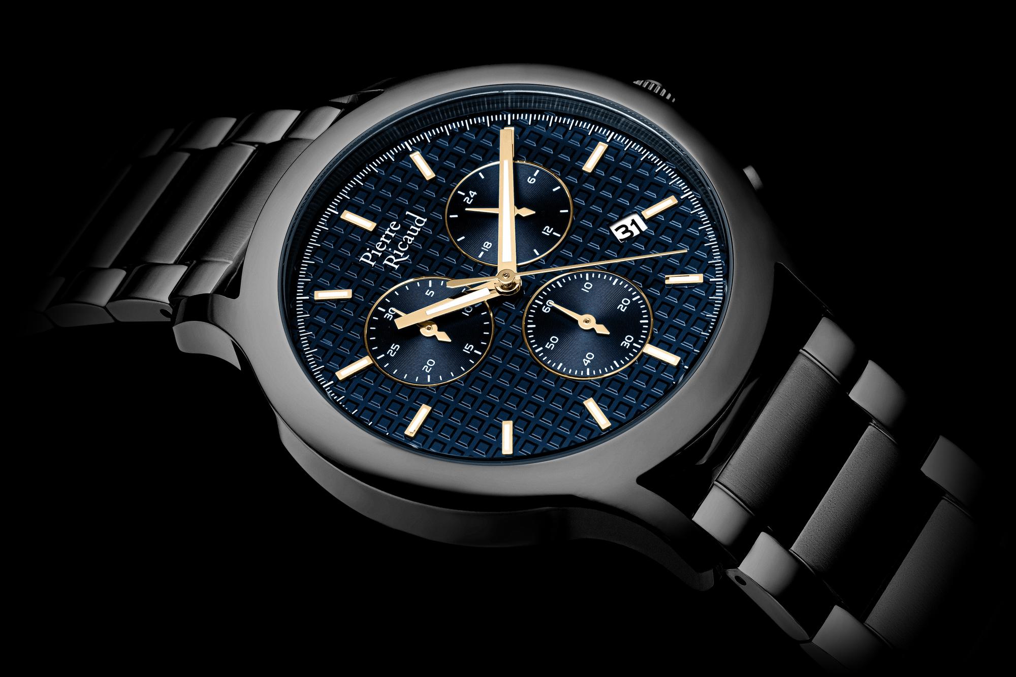 zegarek Pierre Ricaud P91099B115CH kwarcowy męski Męskie Classic Chronograph - miniatura 10