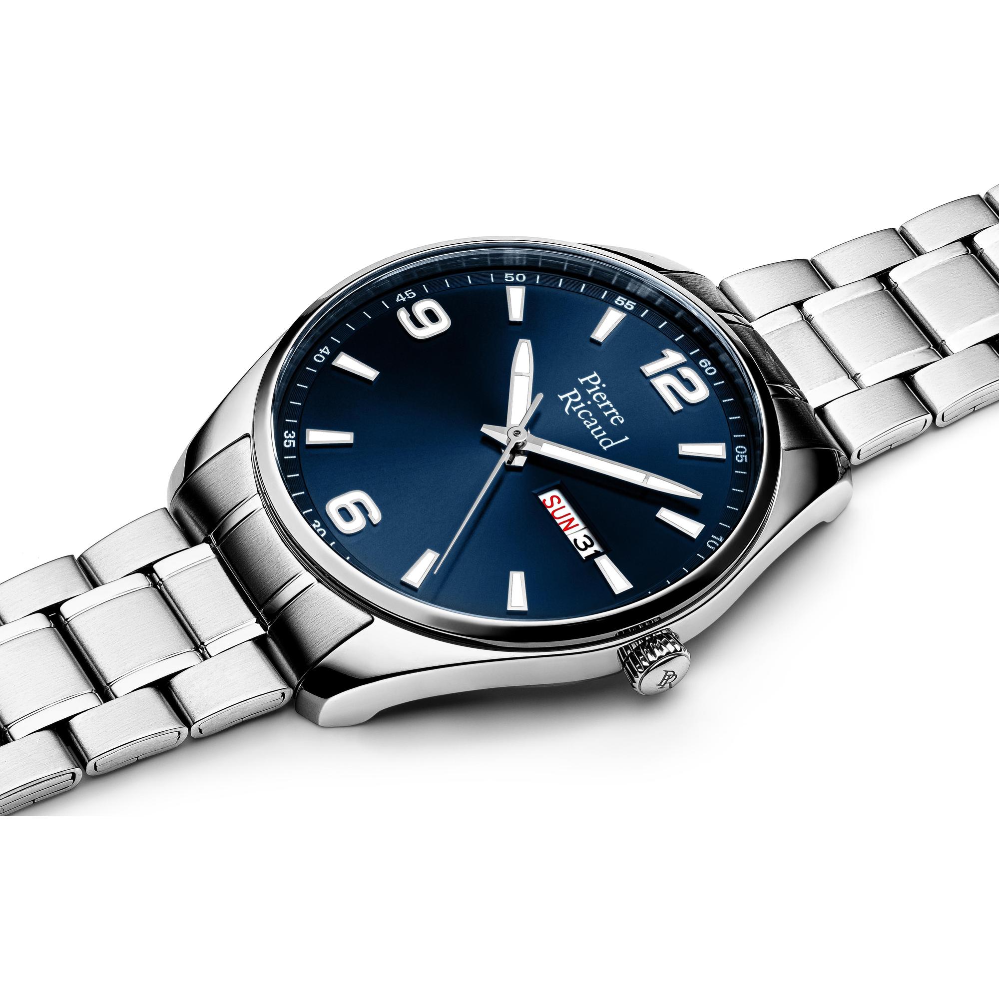 zegarek Pierre Ricaud P911075155Q kwarcowy męski Męskie Gent Watch Classic - miniatura 6
