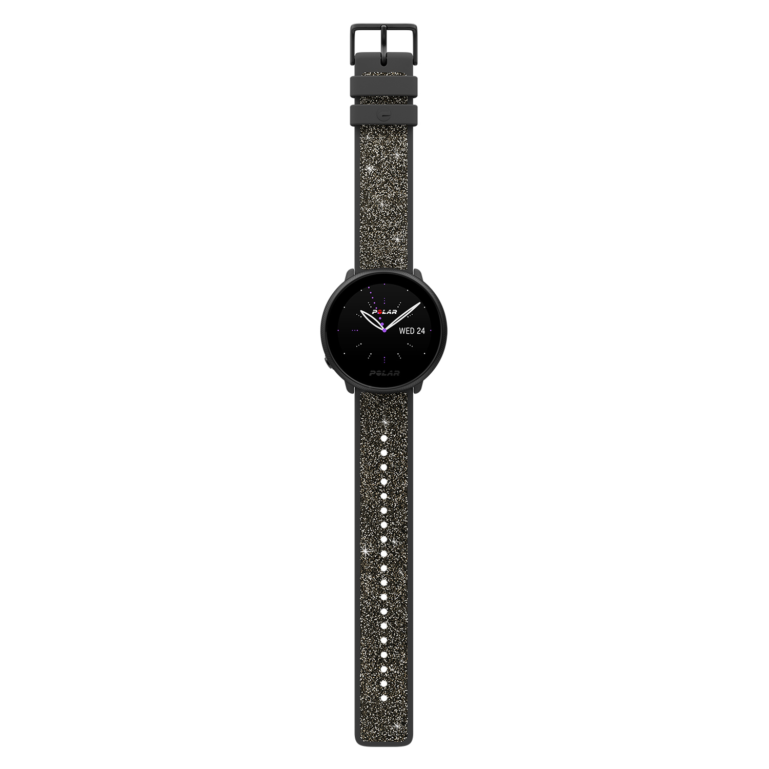 zegarek Polar 725882061139 kwarcowy damski Polar Ignite 2 czarny z paskiem z kryształkami