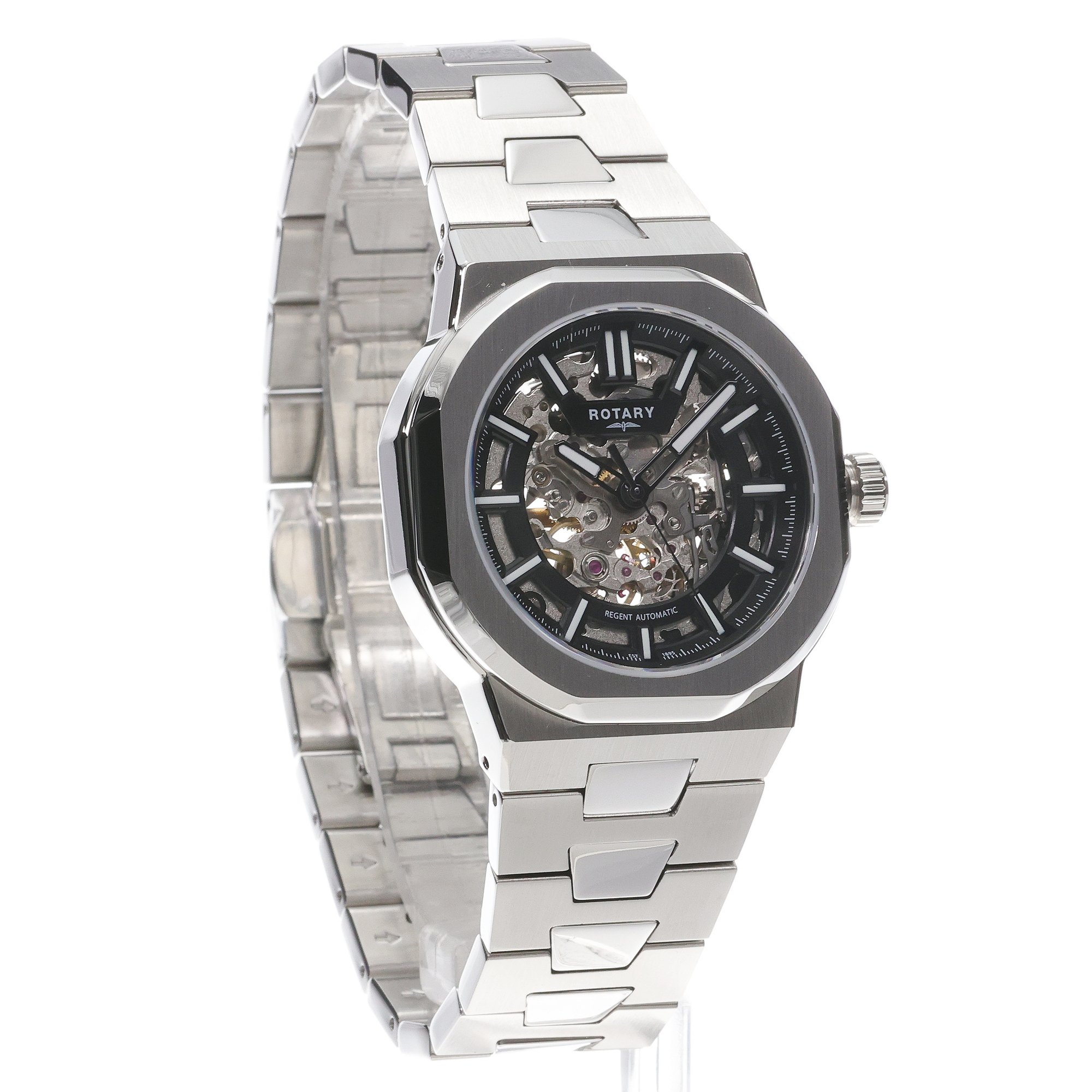 zegarek Rotary GB05495-04 automatyczny męski Regent Regent Skeleton Automatic - miniatura 3