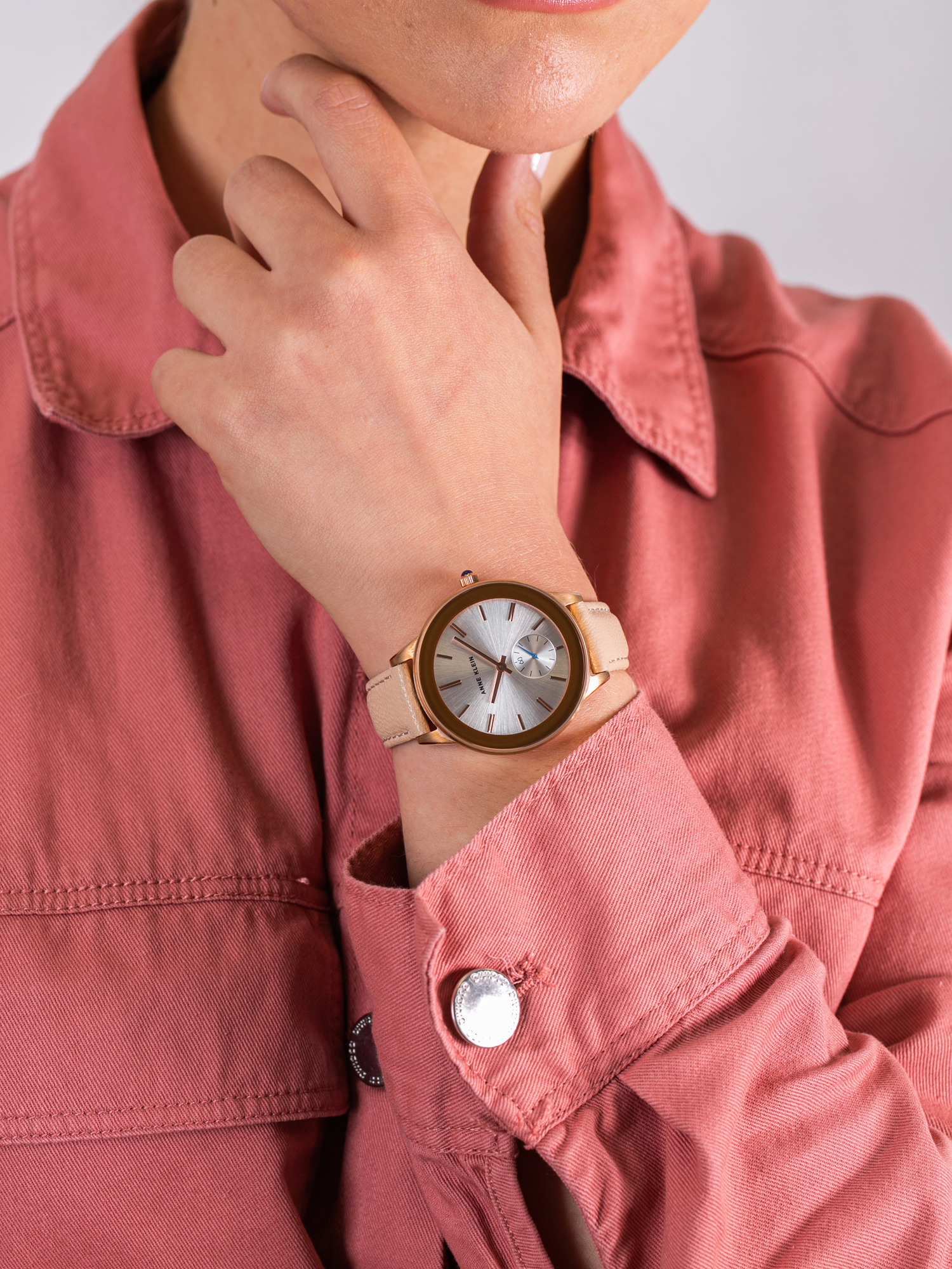 Anne Klein AK-2980RGLP damski zegarek Pasek pasek