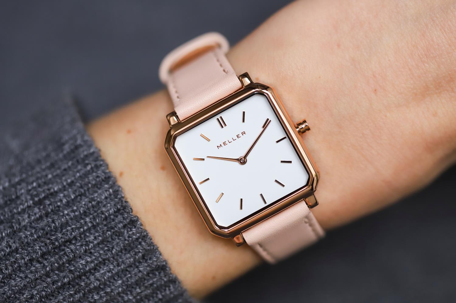 Meller W7RB-1PINK zegarek różowe złoto klasyczny Madi pasek
