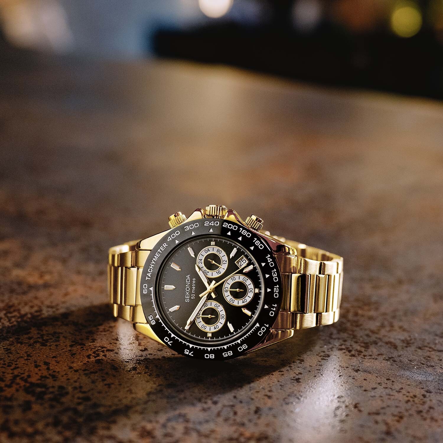 zegarek Sekonda 30203 złoty Chronograph