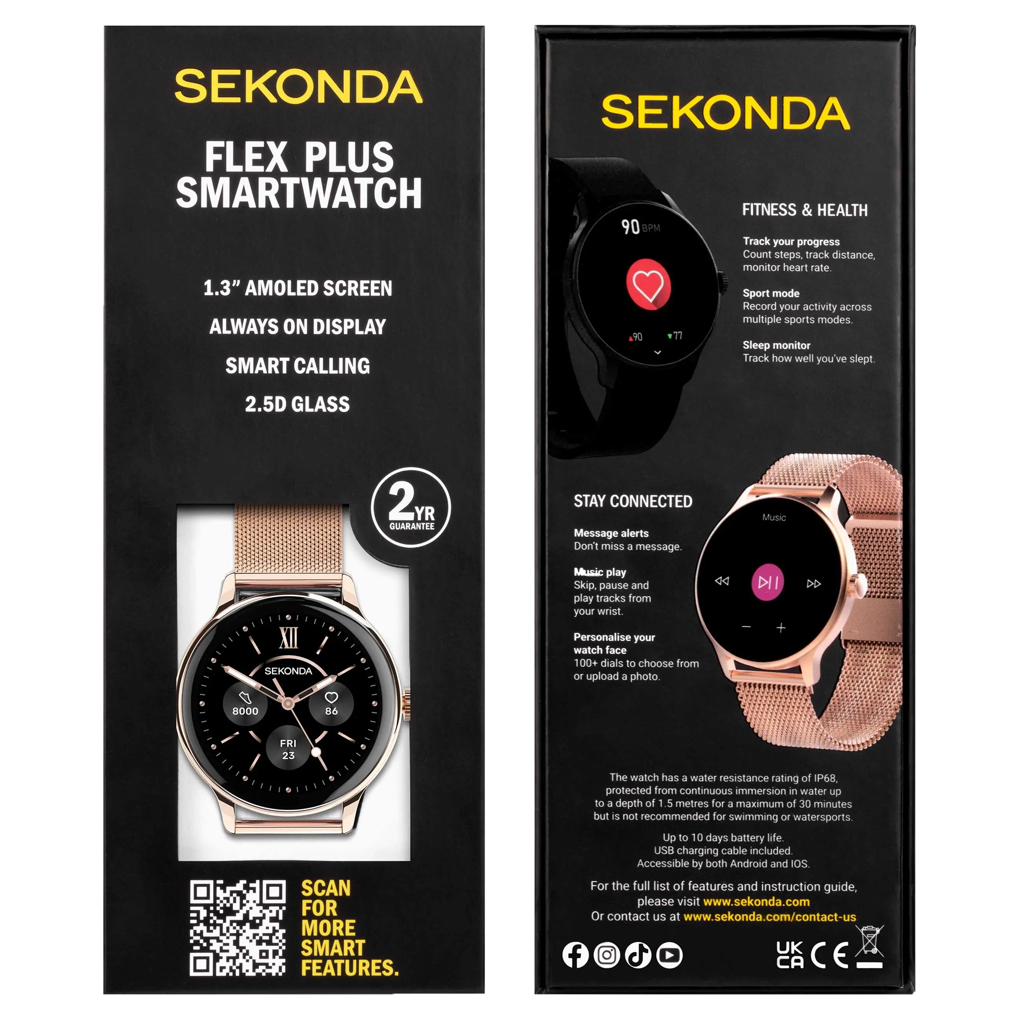 zegarek Sekonda 40665 różowe złoto Smartwatch