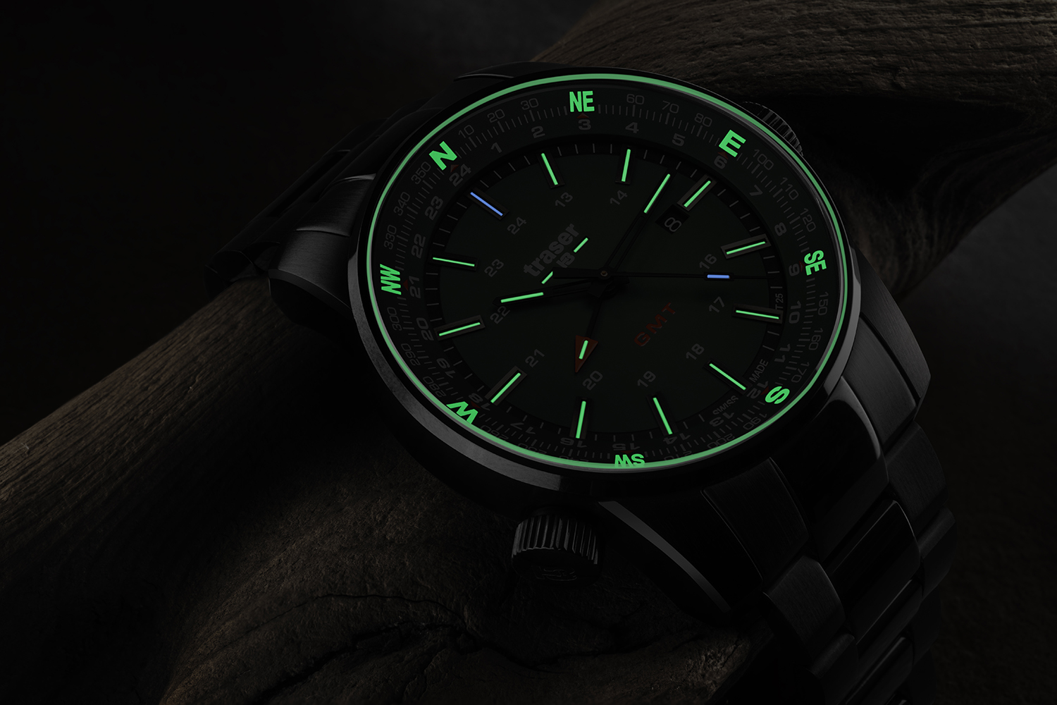 zegarek Traser TS-109525 czarny P68 Pathfinder GMT - miniatura 5