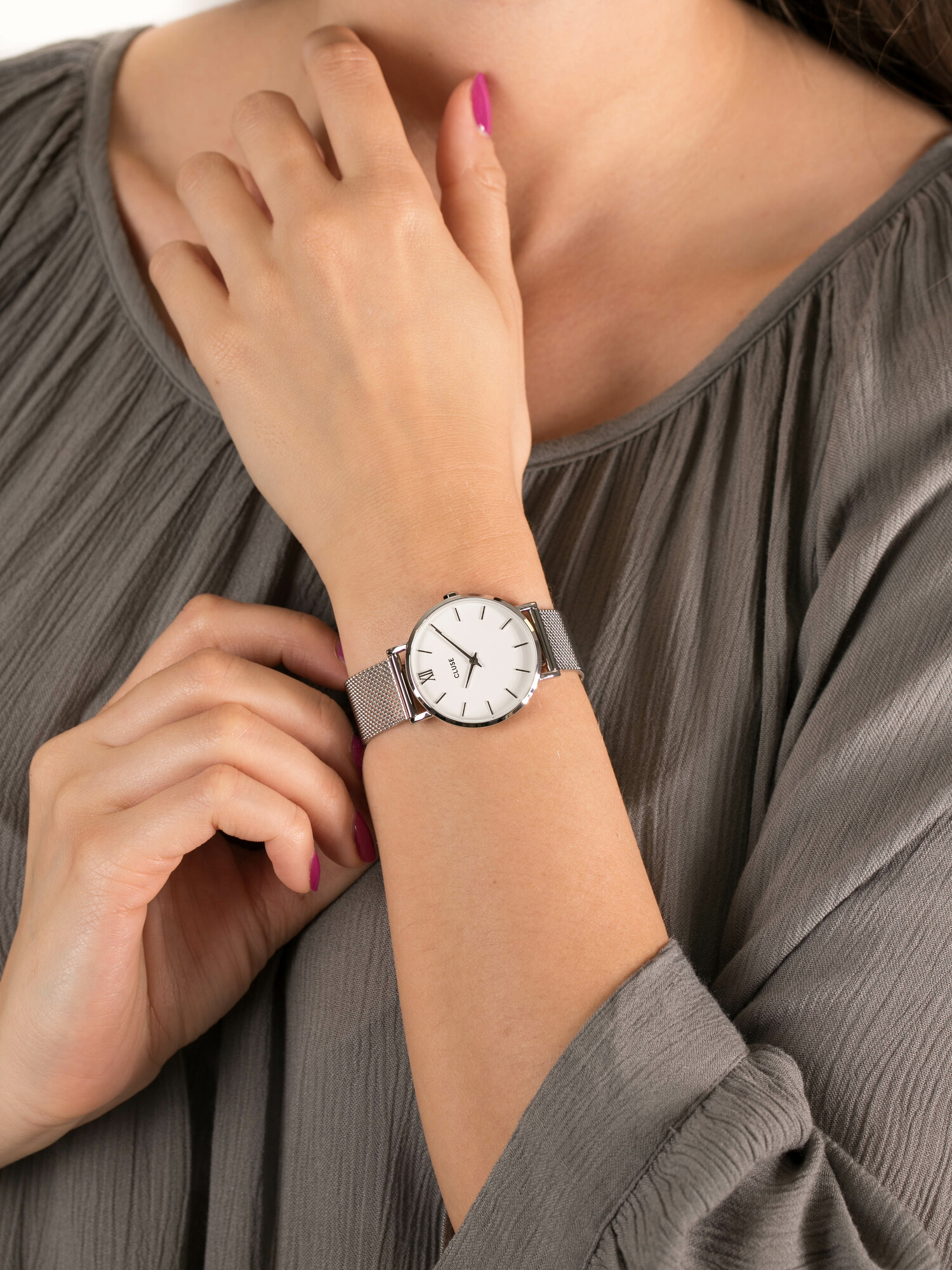Mesh Silver/White Cluse CW0101203002 - hover