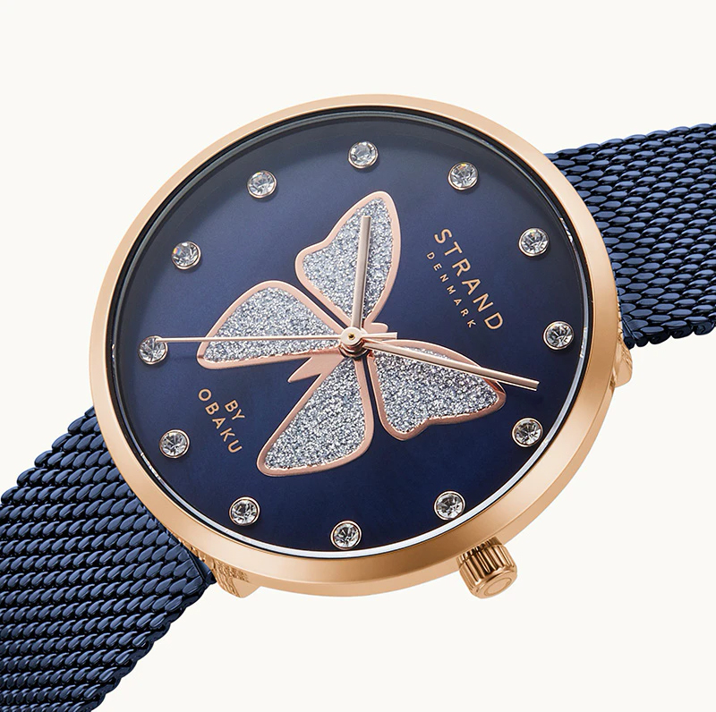 zegarek Strand S700LXVLML-DB różowe złoto Butterfly