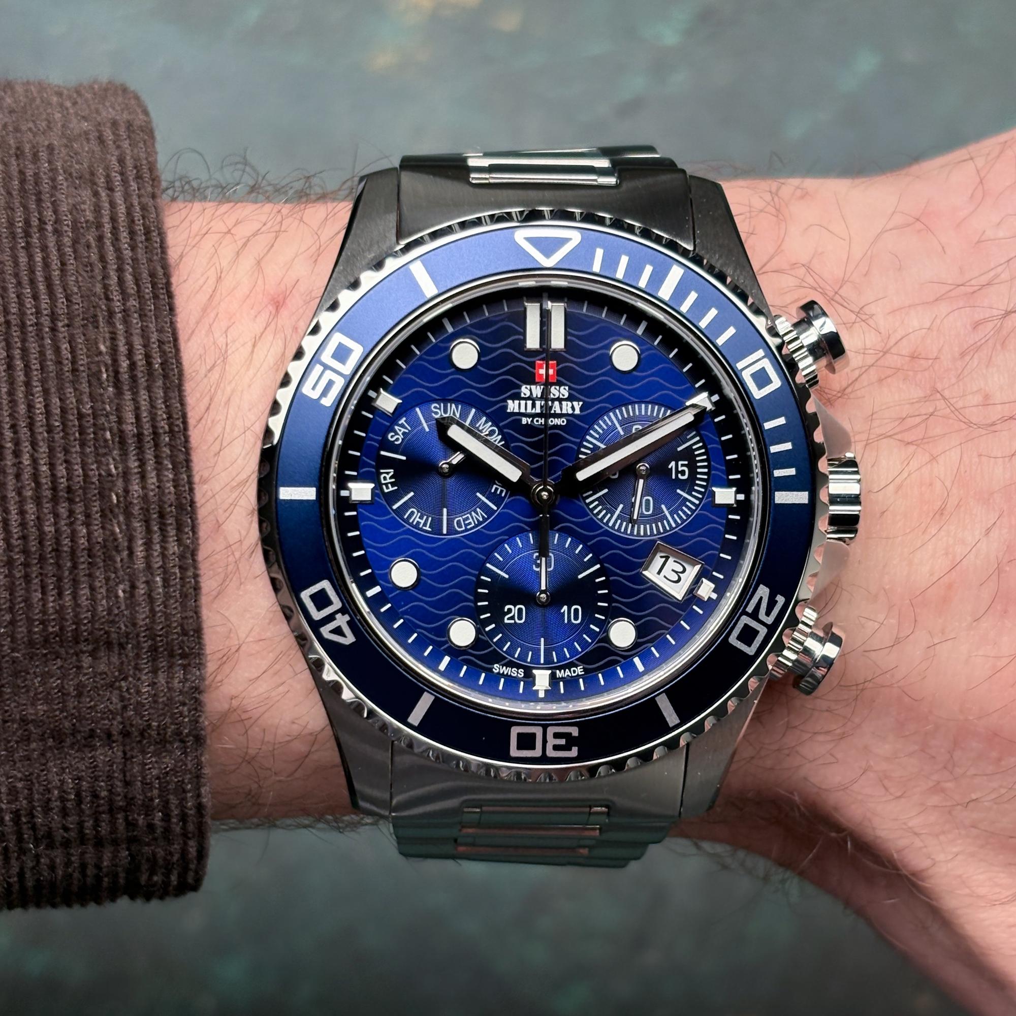 zegarek Swiss Military by Chrono SM3410102 srebrny Męskie - miniatura 6