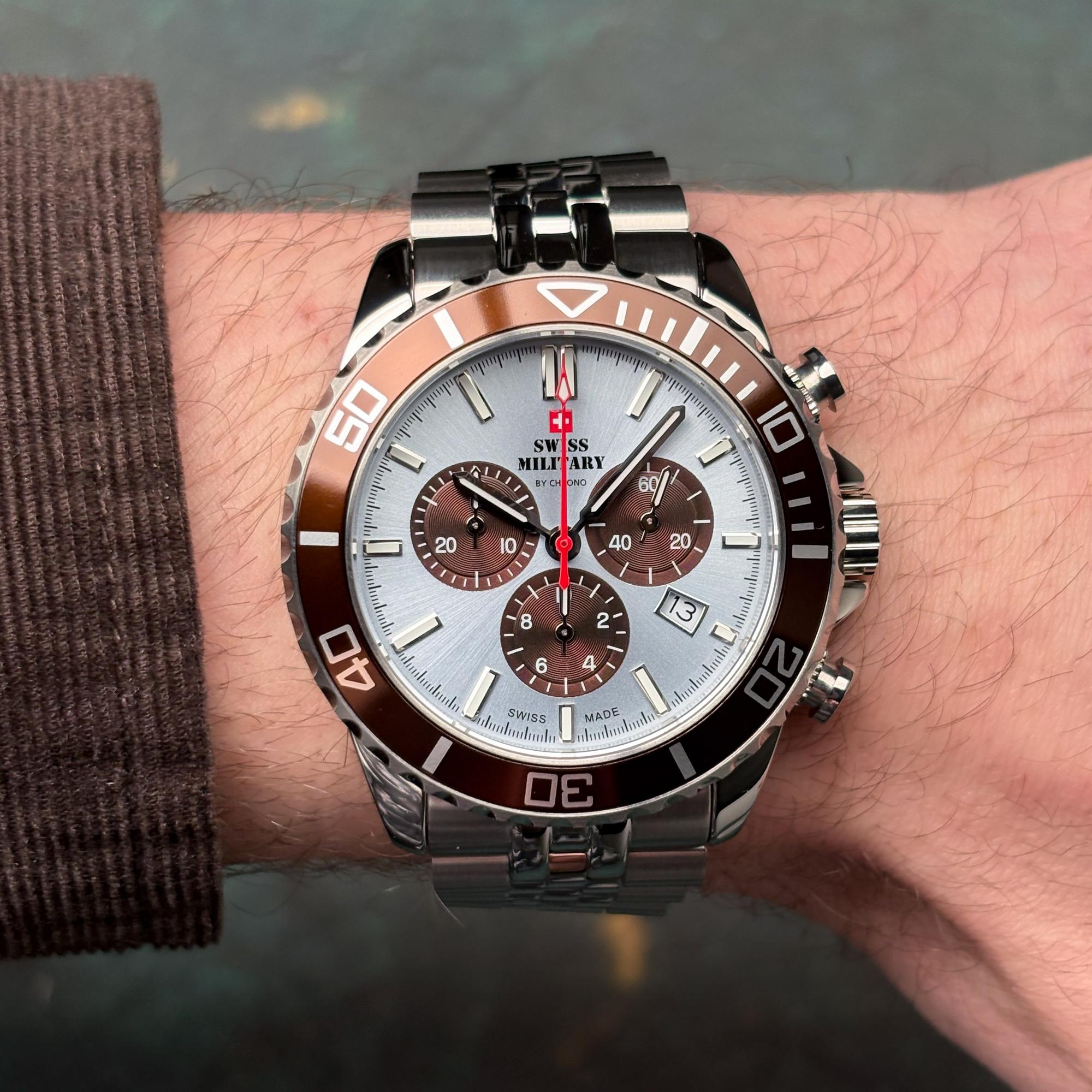 zegarek Swiss Military by Chrono SM3410306 kwarcowy męski Męskie Swiss Military Sports Chronograph