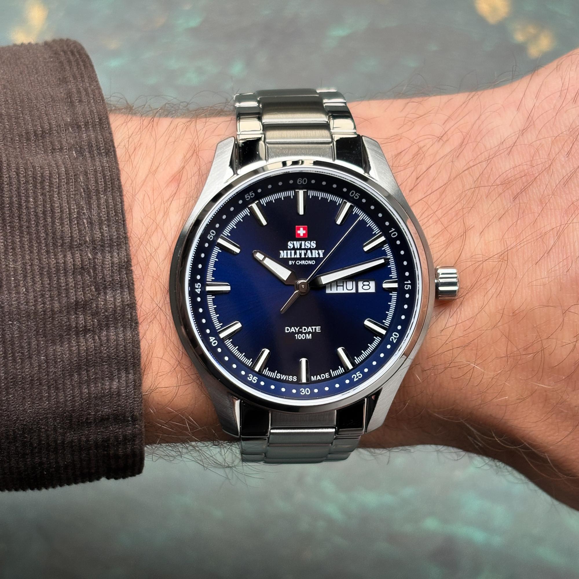 zegarek Swiss Military by Chrono SM3411603 kwarcowy męski Męskie Swiss Military Classic Day-Date