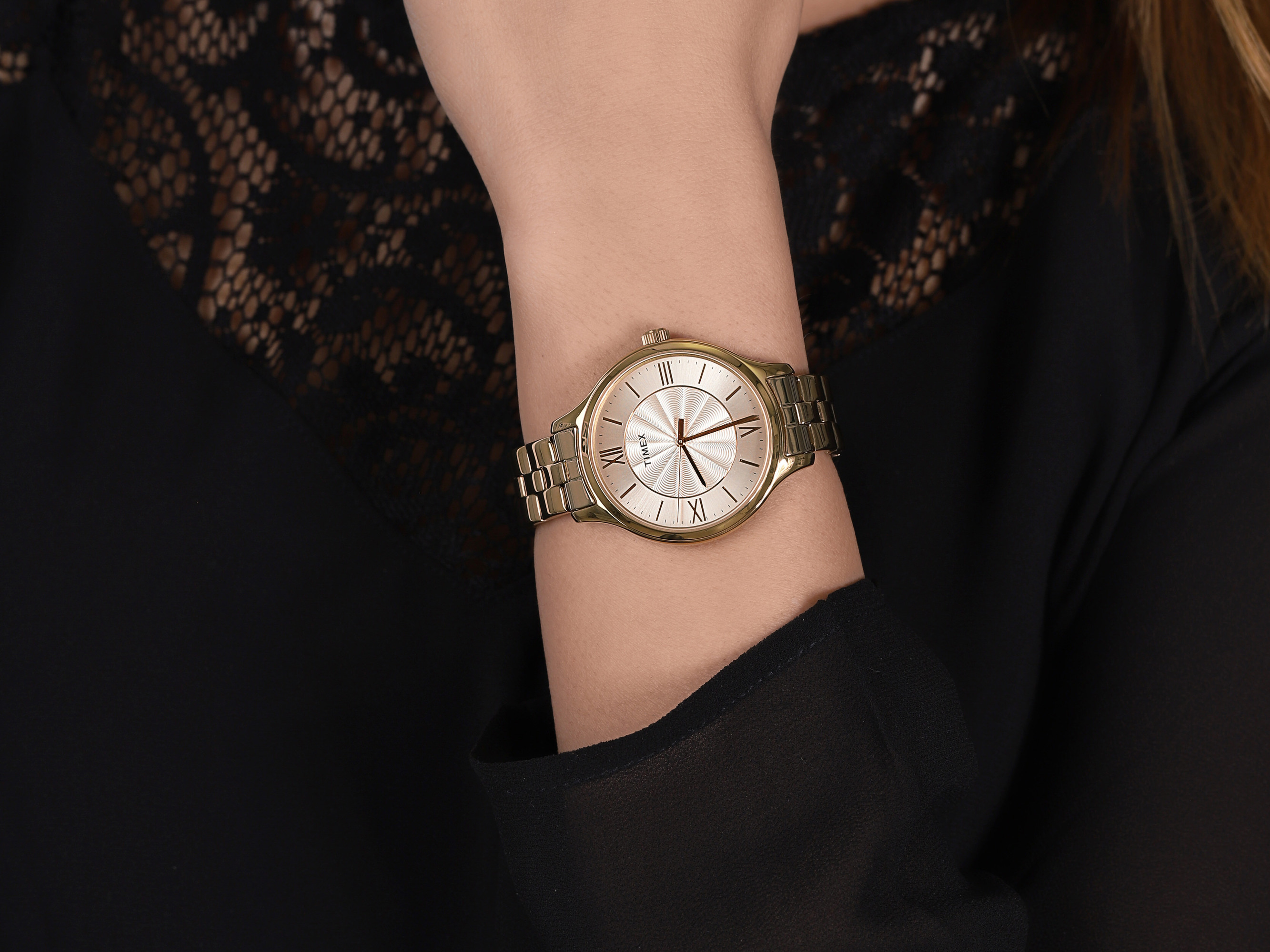 zegarek Timex TW2R28100 złoty Fashion - miniatura 2