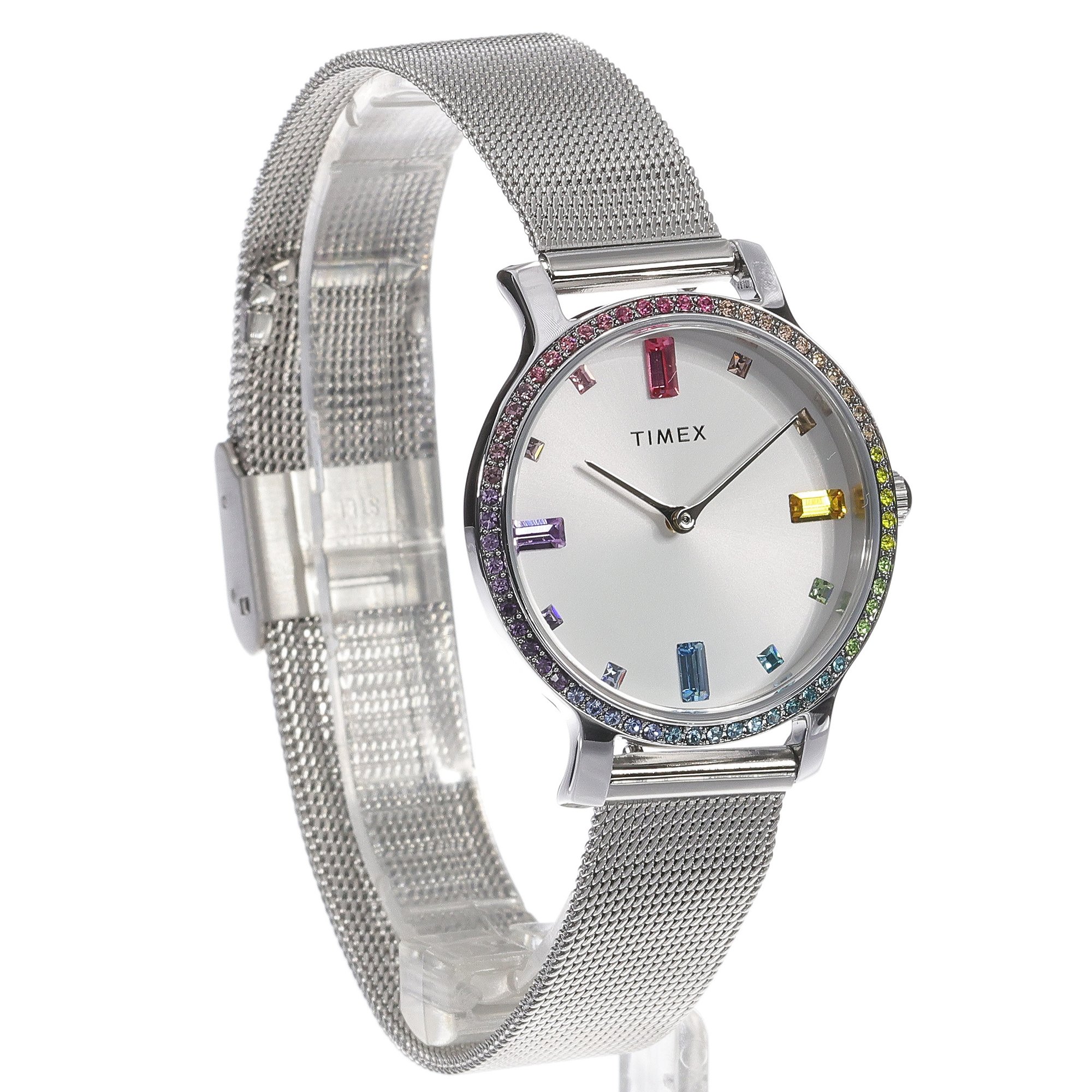 zegarek Timex TW2W79000 kwarcowy damski Transcend Transcend Stainless Steel Mesh 31mm