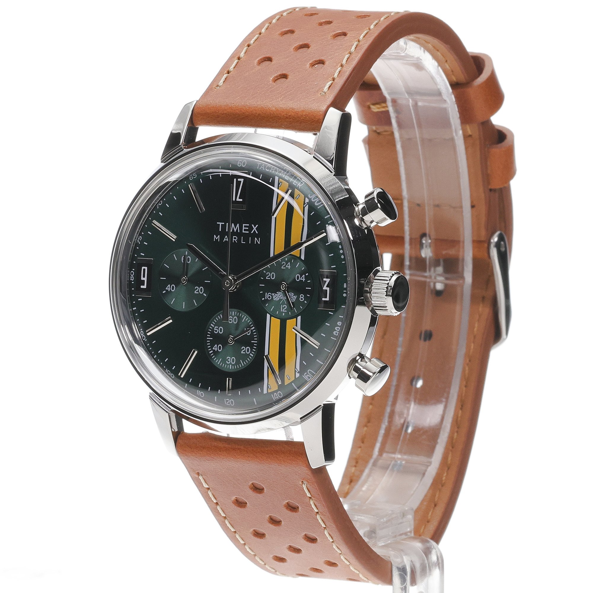 zegarek Timex TW2W99100 Marlin Chronograph 40mm Leather Strap Marlin akrylowe