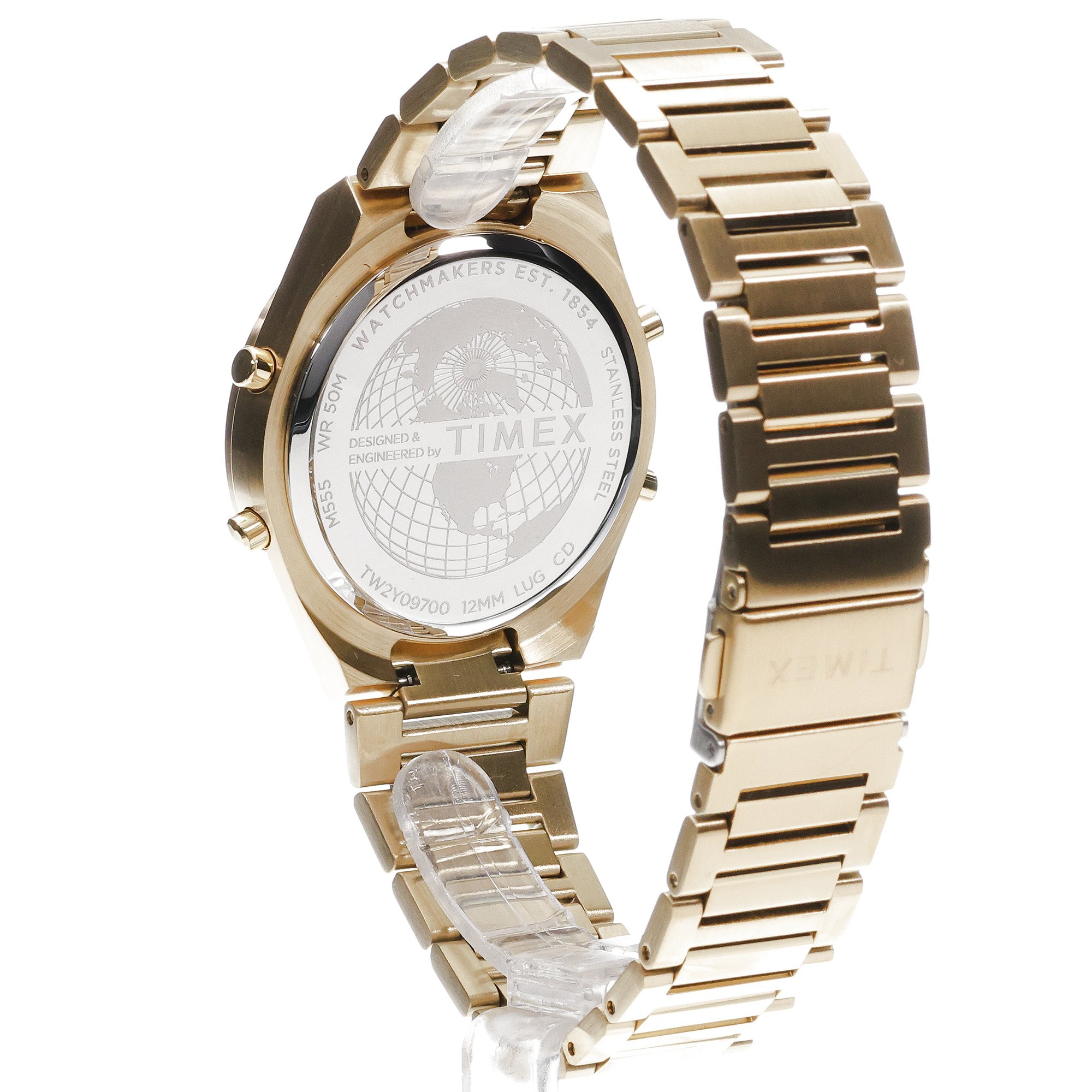zegarek Timex TW2Y09700 Q Timex Q80 Continental 39mm Stainless Steel Bracelet Q Timex mineralne