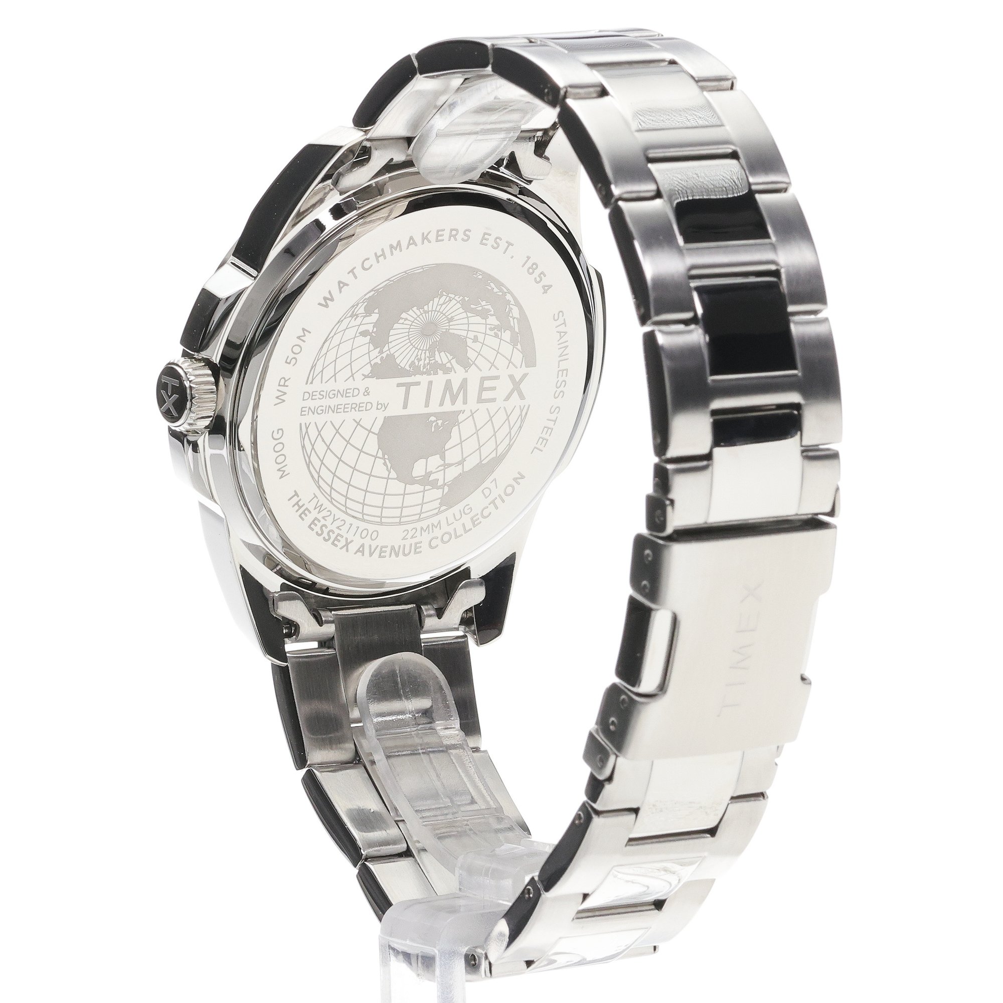 zegarek Timex TW2Y21100 srebrny Essex Avenue