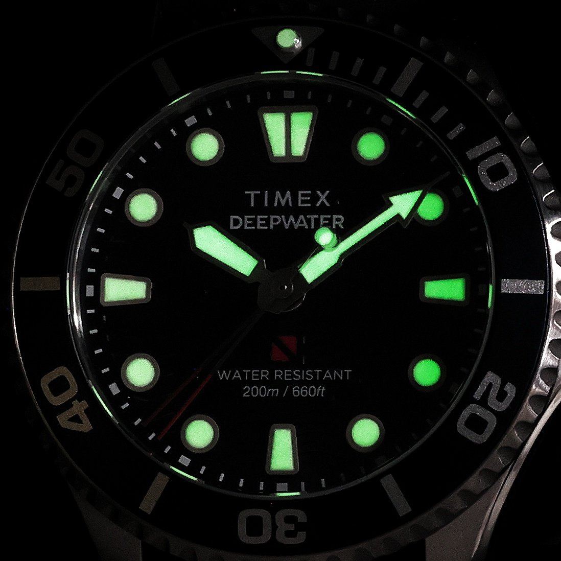 zegarek Timex TW2Y40300 Deepwater Meridian 200 38mm Synthetic Rubber Strap Watch Timex szafirowe