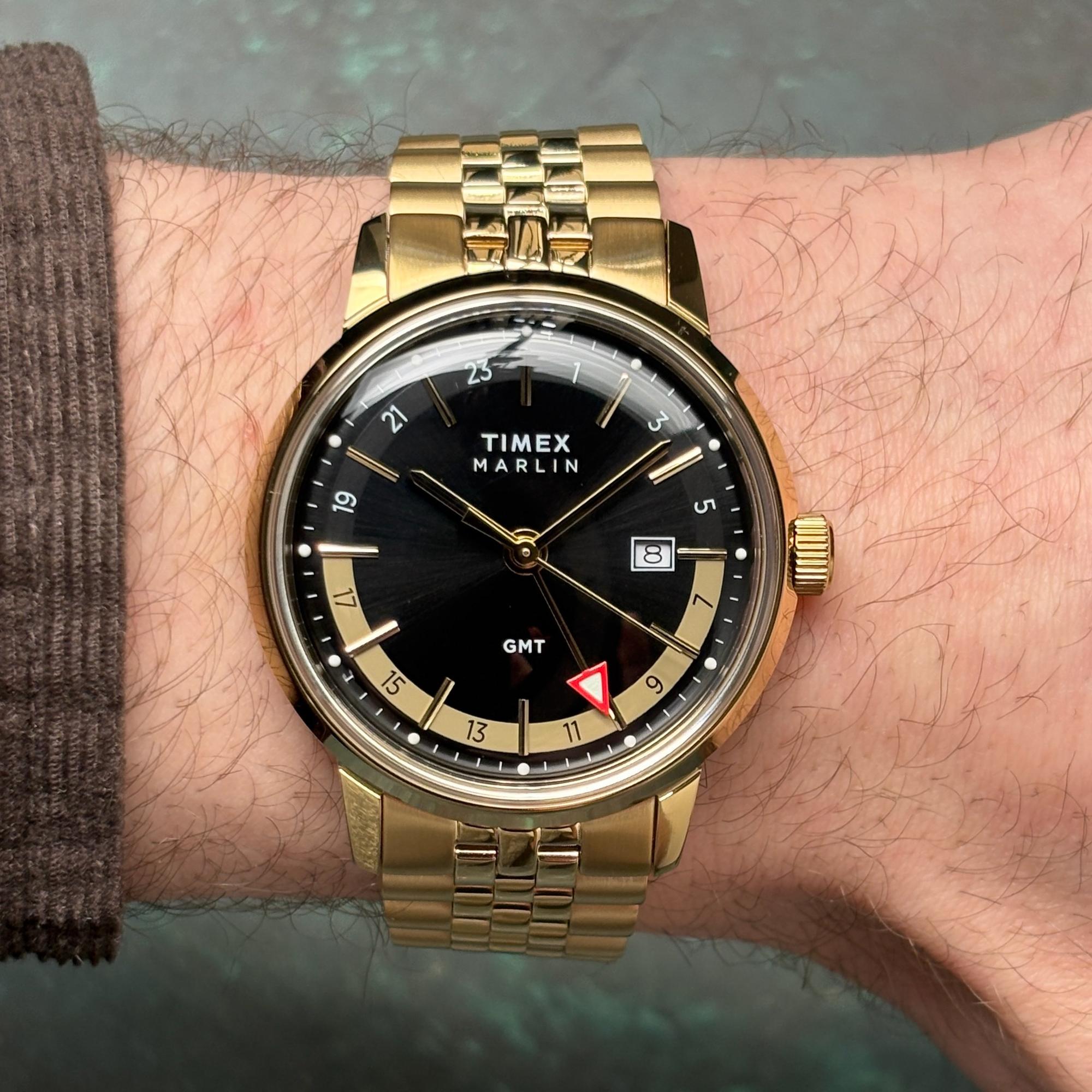 zegarek Timex TW2Y47700 Marlin Quartz GMT Marlin akrylowe