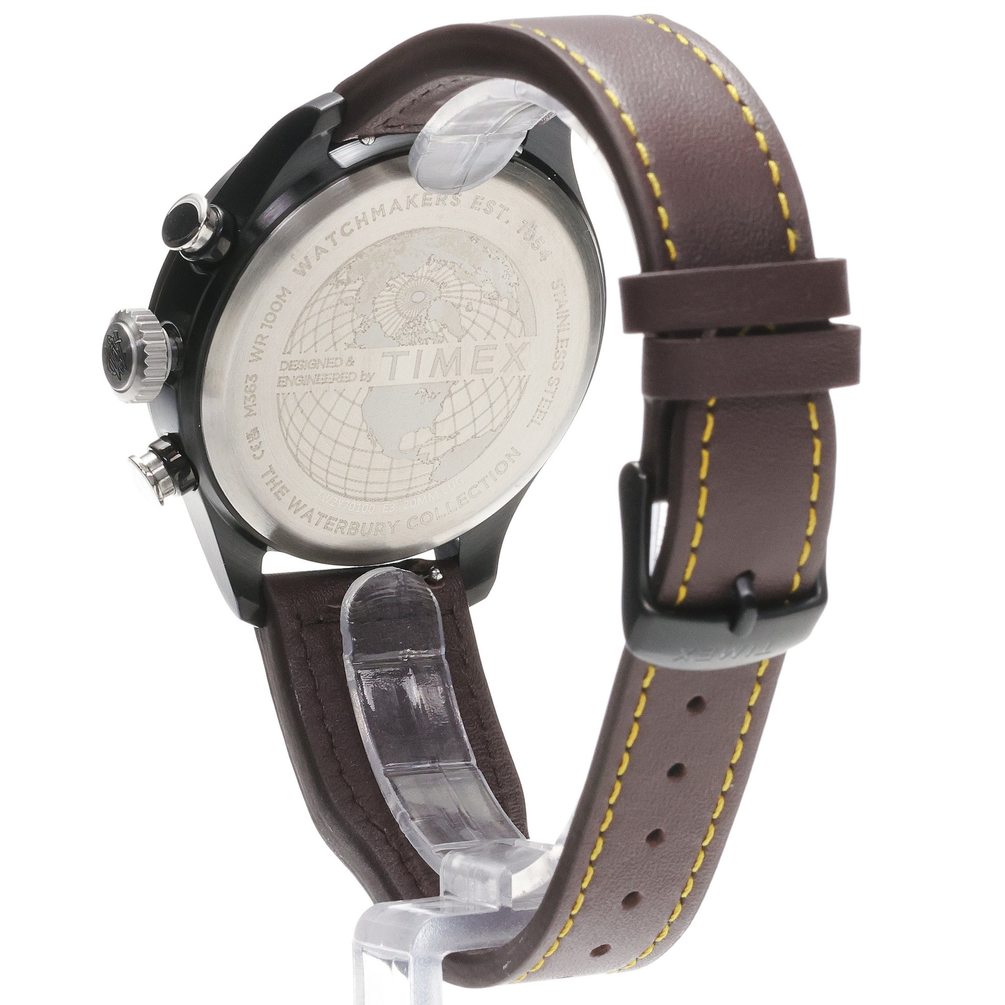 zegarek Timex TW2Y70100 Waterbury Traditional Ace Fly-Back Chronograph Waterbury mineralne - miniatura 4