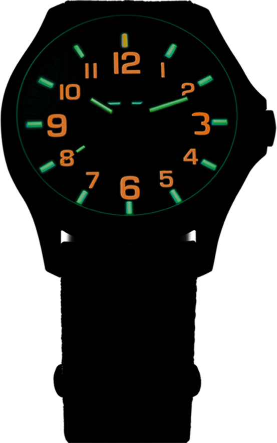 zegarek Traser TS-107425 kwarcowy męski P67 Officer Pro P67 Officer Pro GunMetal Black/Orange