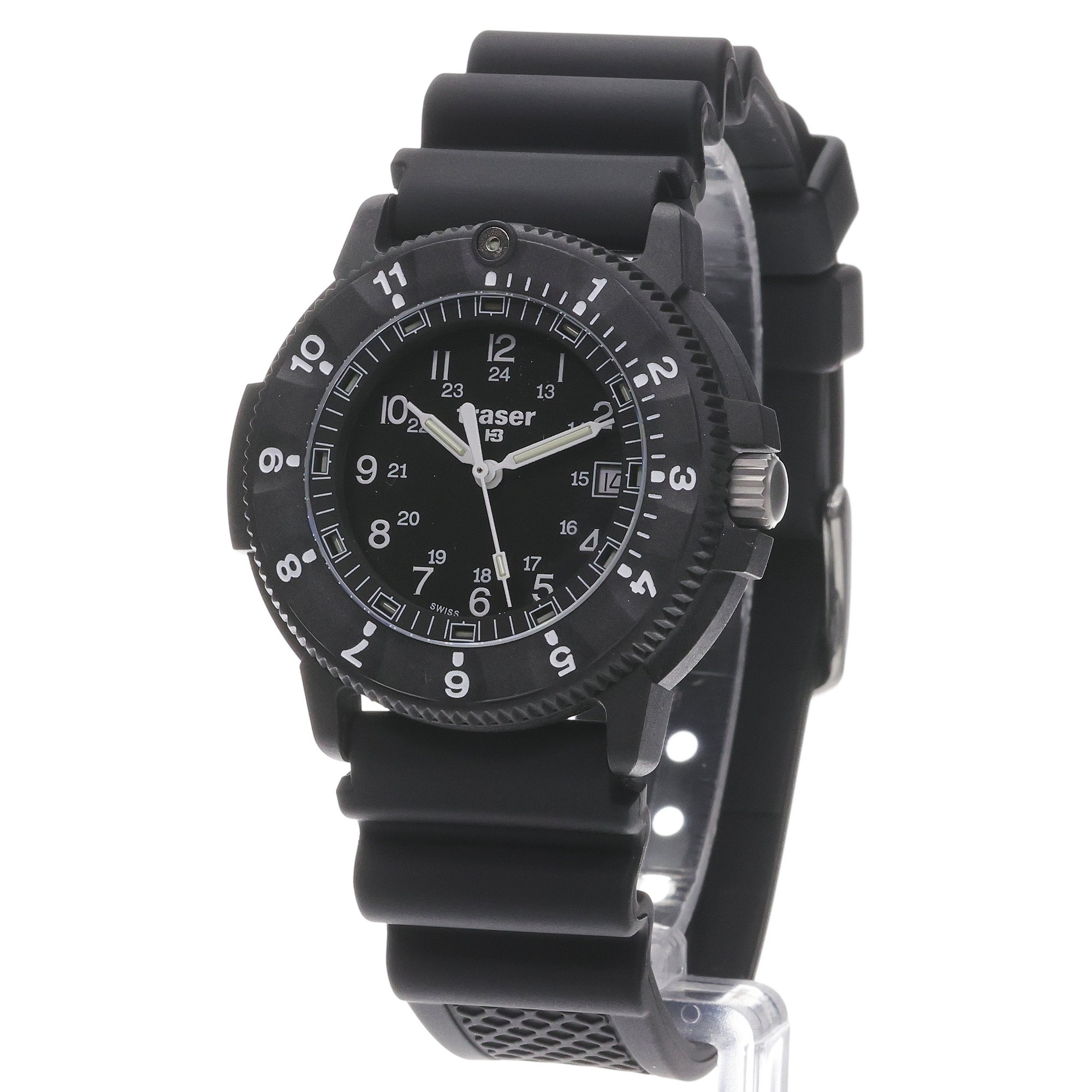 zegarek Traser TS-111830 kwarcowy męski P65 Tactical Mission P65 Tactical Mission Black Rubber Strap - miniatura 2