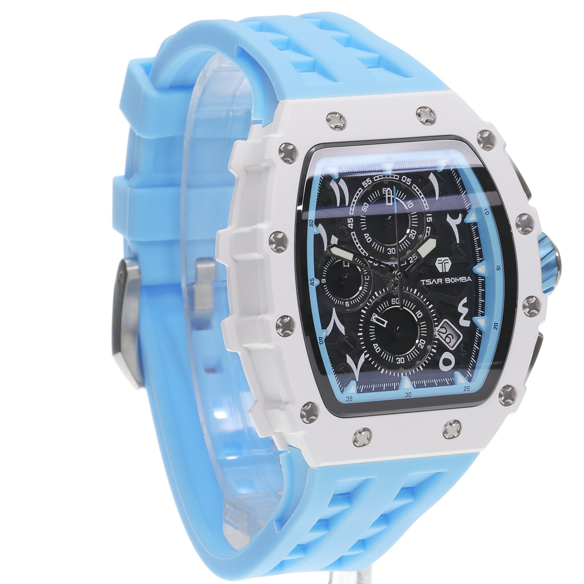 zegarek Tsar Bomba TB8204QA-02 kwarcowy męski Elemental Elemental Calendar Arab Blue
