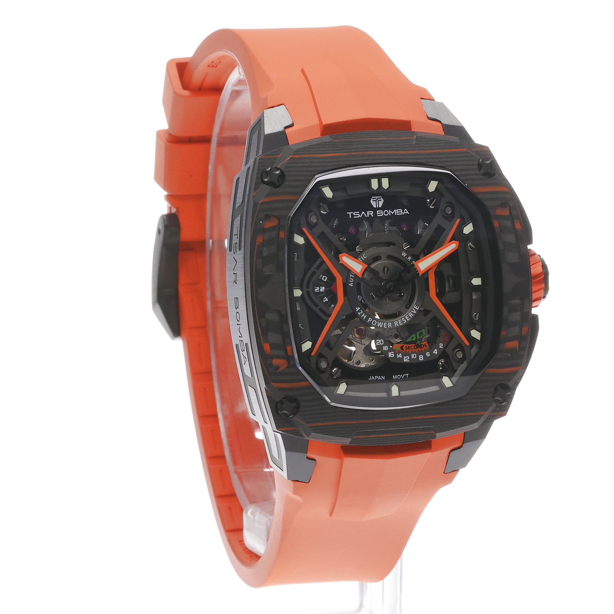 zegarek Tsar Bomba TB8605-03 Dark Matter 5 Automatic Orange Dark Matter szafirowe