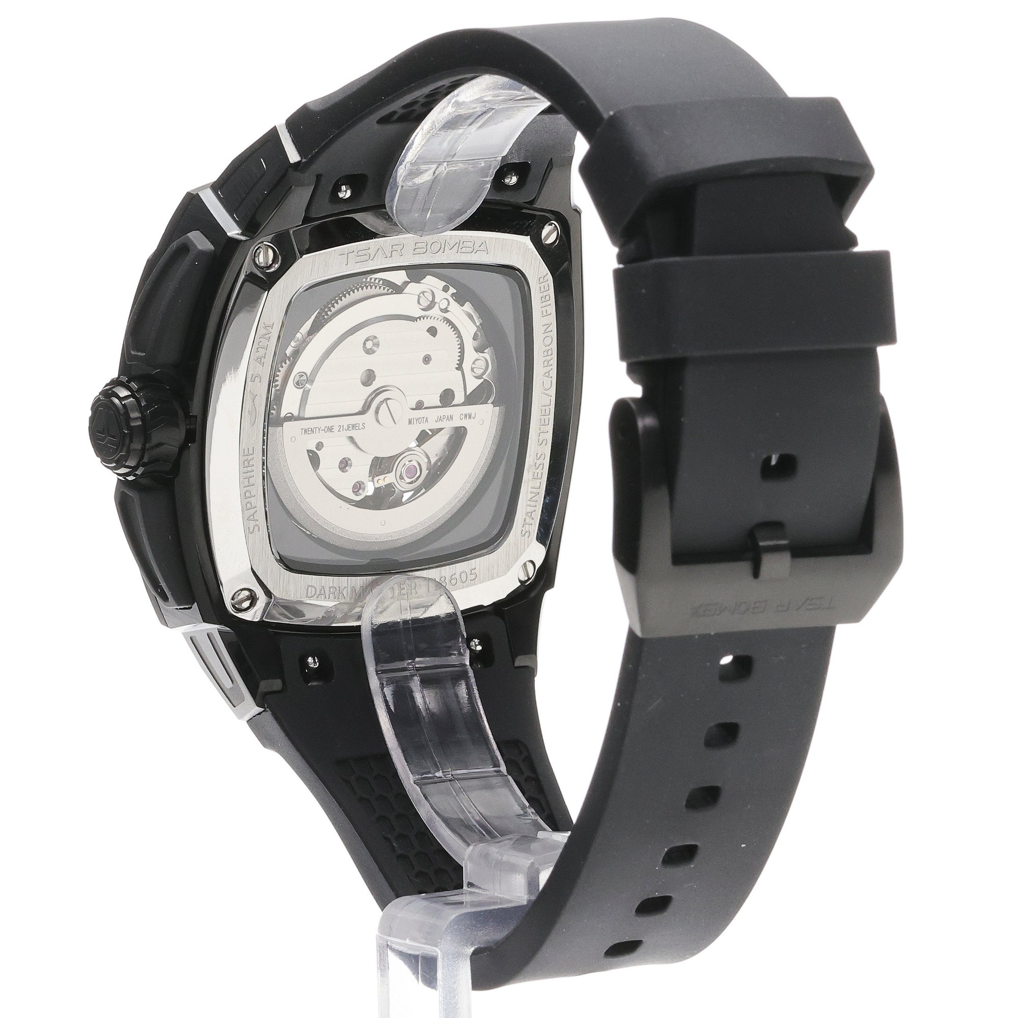 zegarek Tsar Bomba TB8605-04 Dark Matter 5 Automatic Black Dark Matter szafirowe
