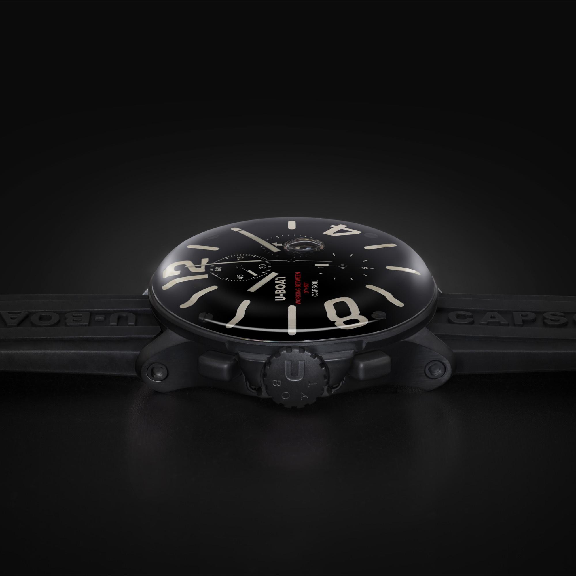 zegarek U-BOAT 8109 CAPSOIL CHRONO DLC męski z chronograf Capsoil - miniatura 3