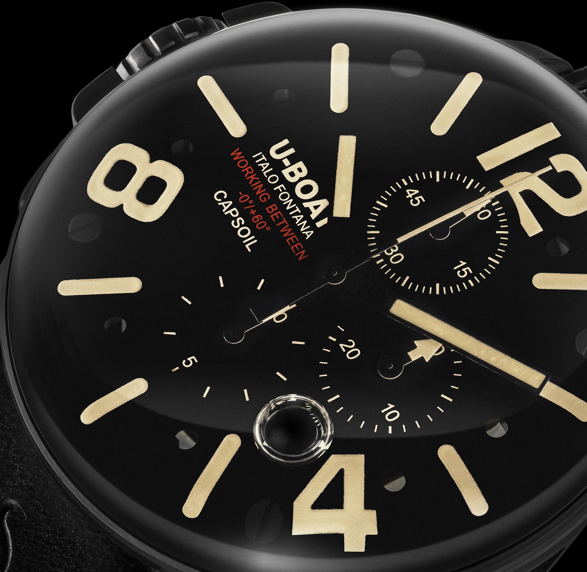 zegarek U-BOAT 8109 CAPSOIL CHRONO DLC męski z chronograf Capsoil - miniatura 4