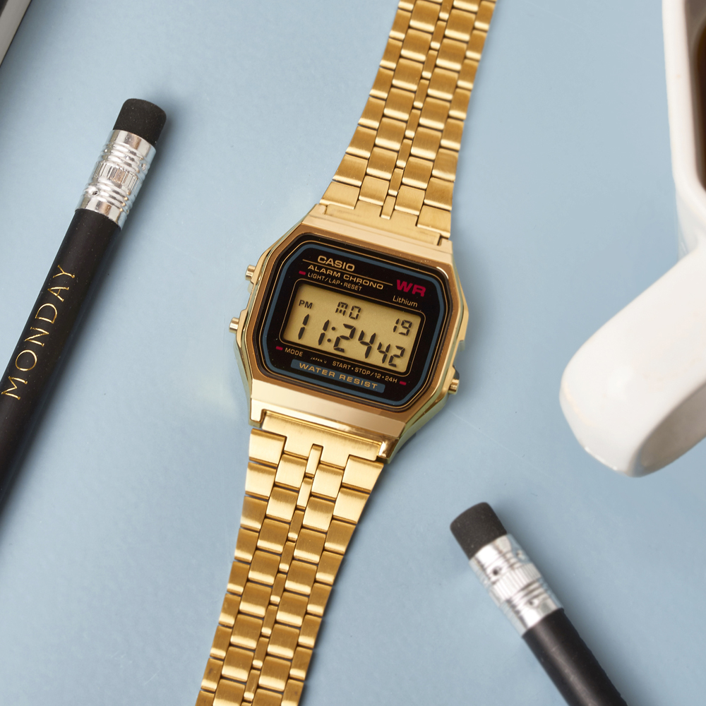 Casio Vintage A159WGEA-1EF zegarek złoty retro VINTAGE Midi bransoleta - miniatura 3