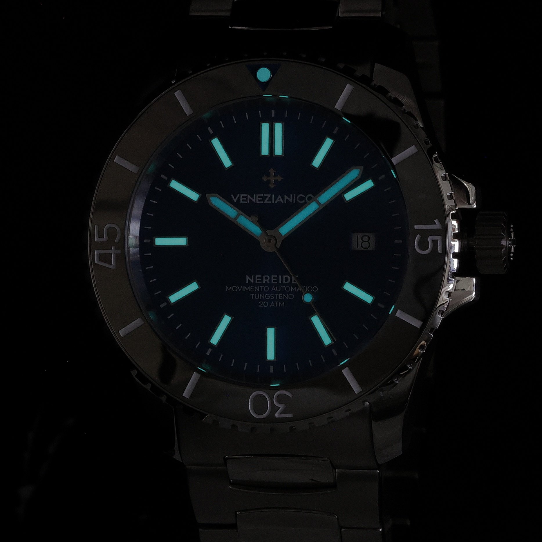 zegarek Venezianico 4521501C srebrny Nereide Tungsteno