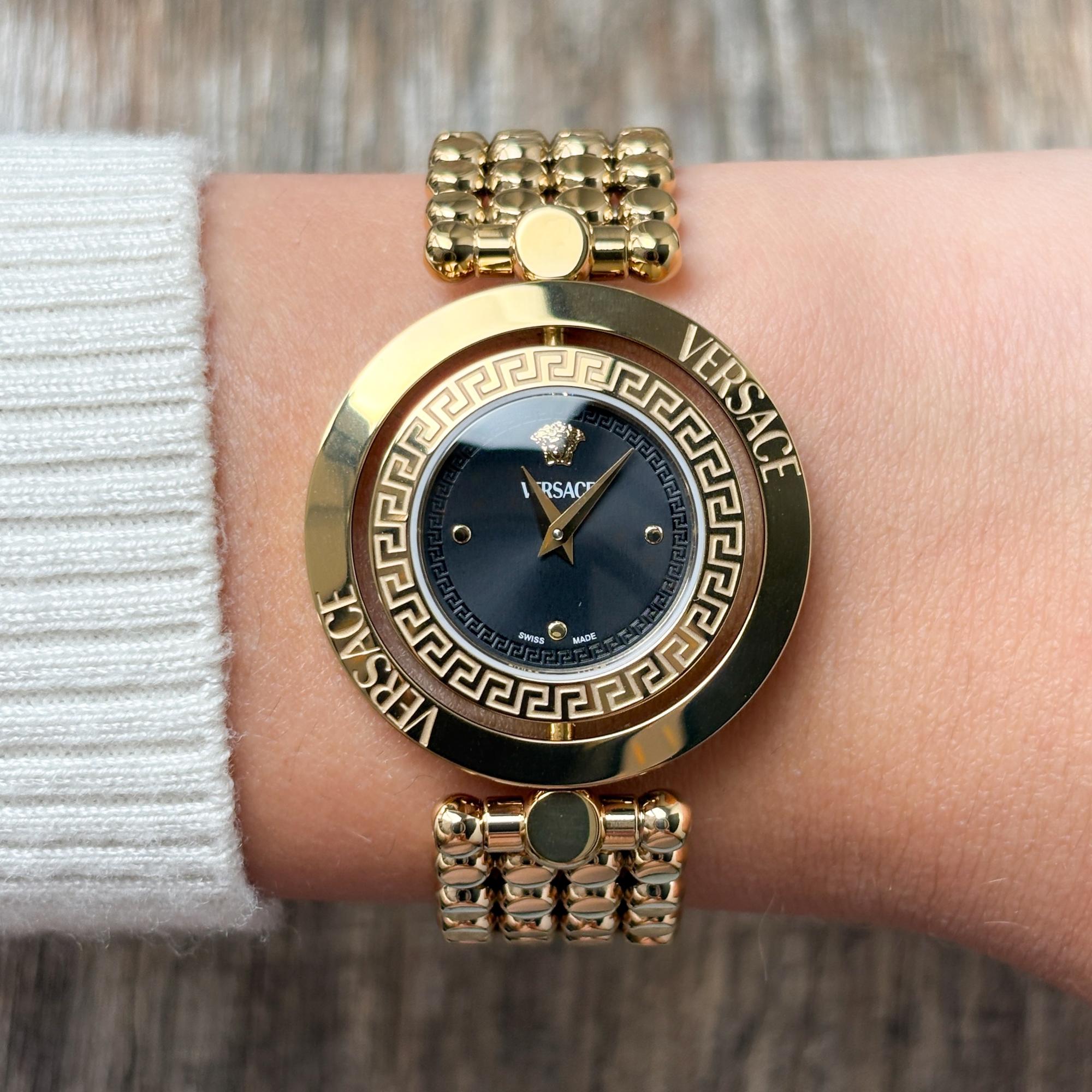 zegarek Versace VEHFA0725 złoty GRECA - miniatura 7