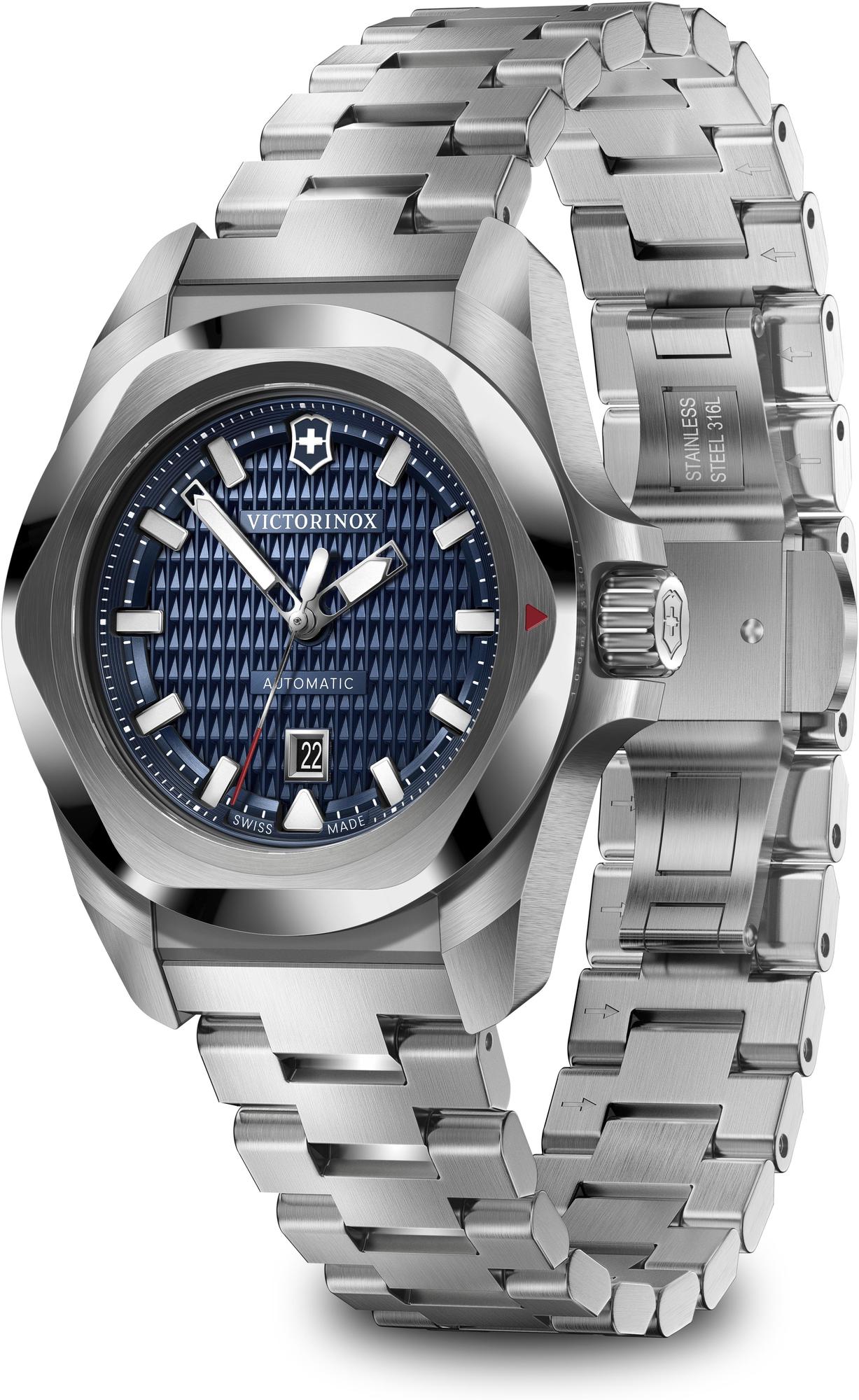 zegarek Victorinox 242026 INOX Small Automatic 32mm męski z chronograf Swiss Army - miniatura 3