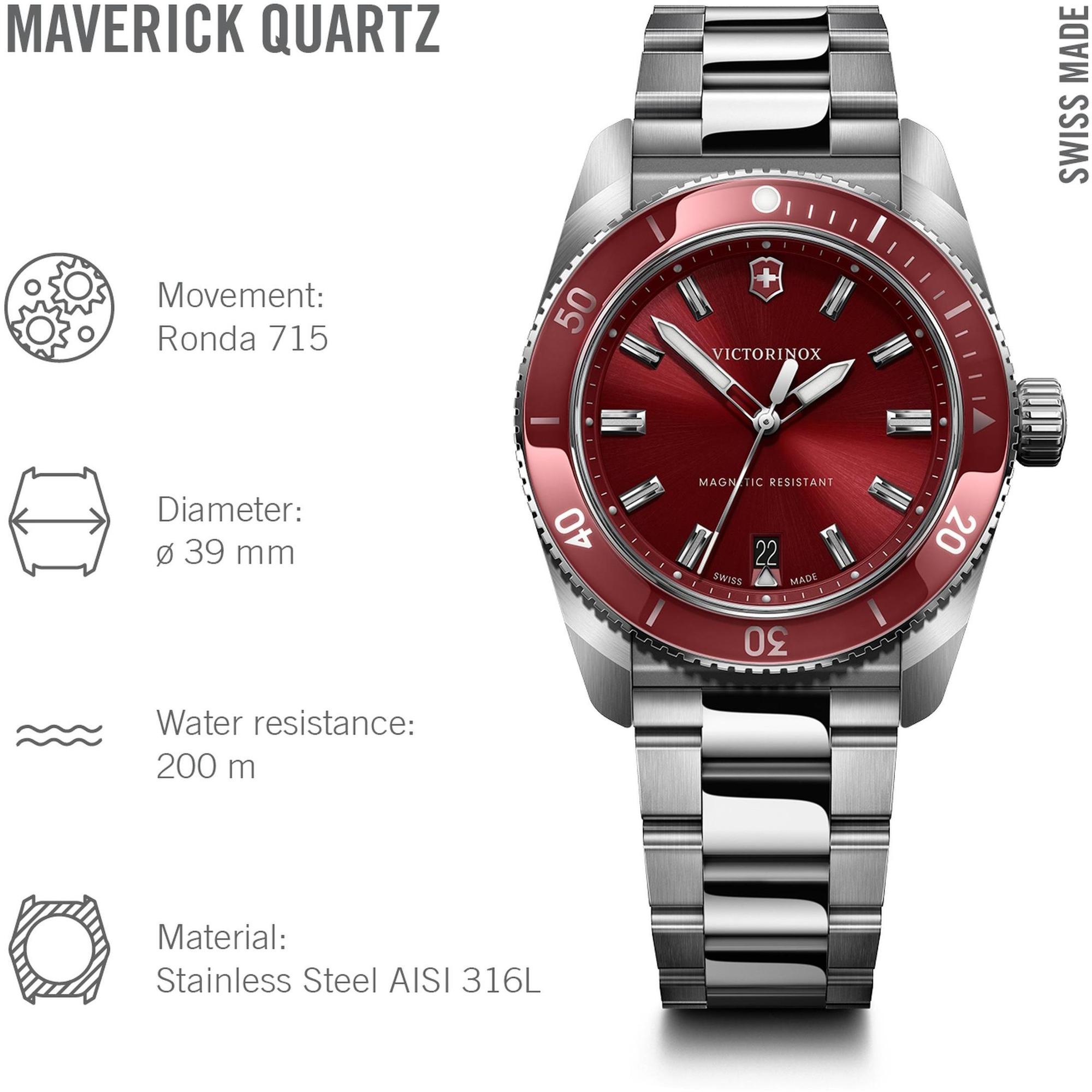 zegarek Victorinox 242098 srebrny Maverick