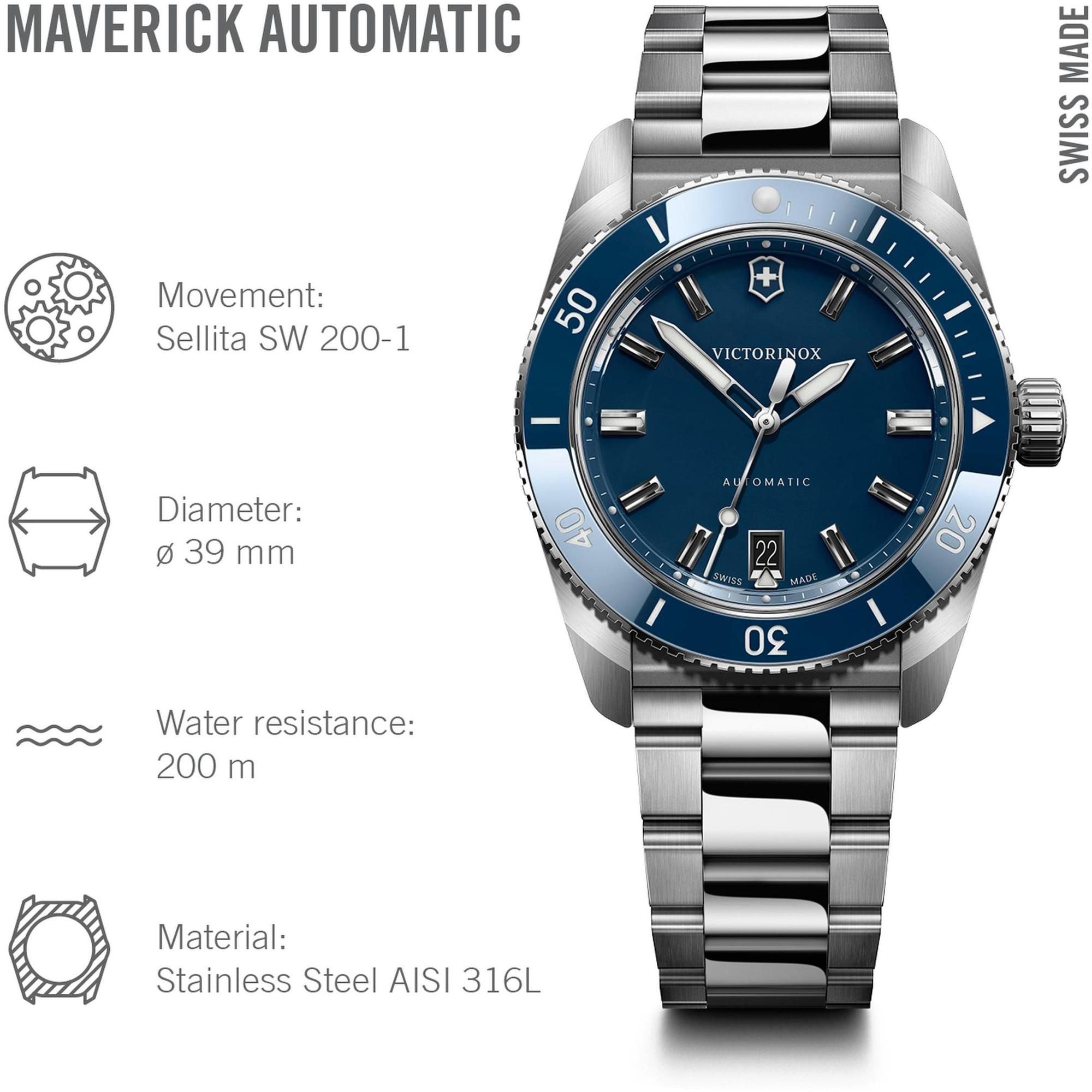 zegarek Victorinox 242106 srebrny Maverick - miniatura 8