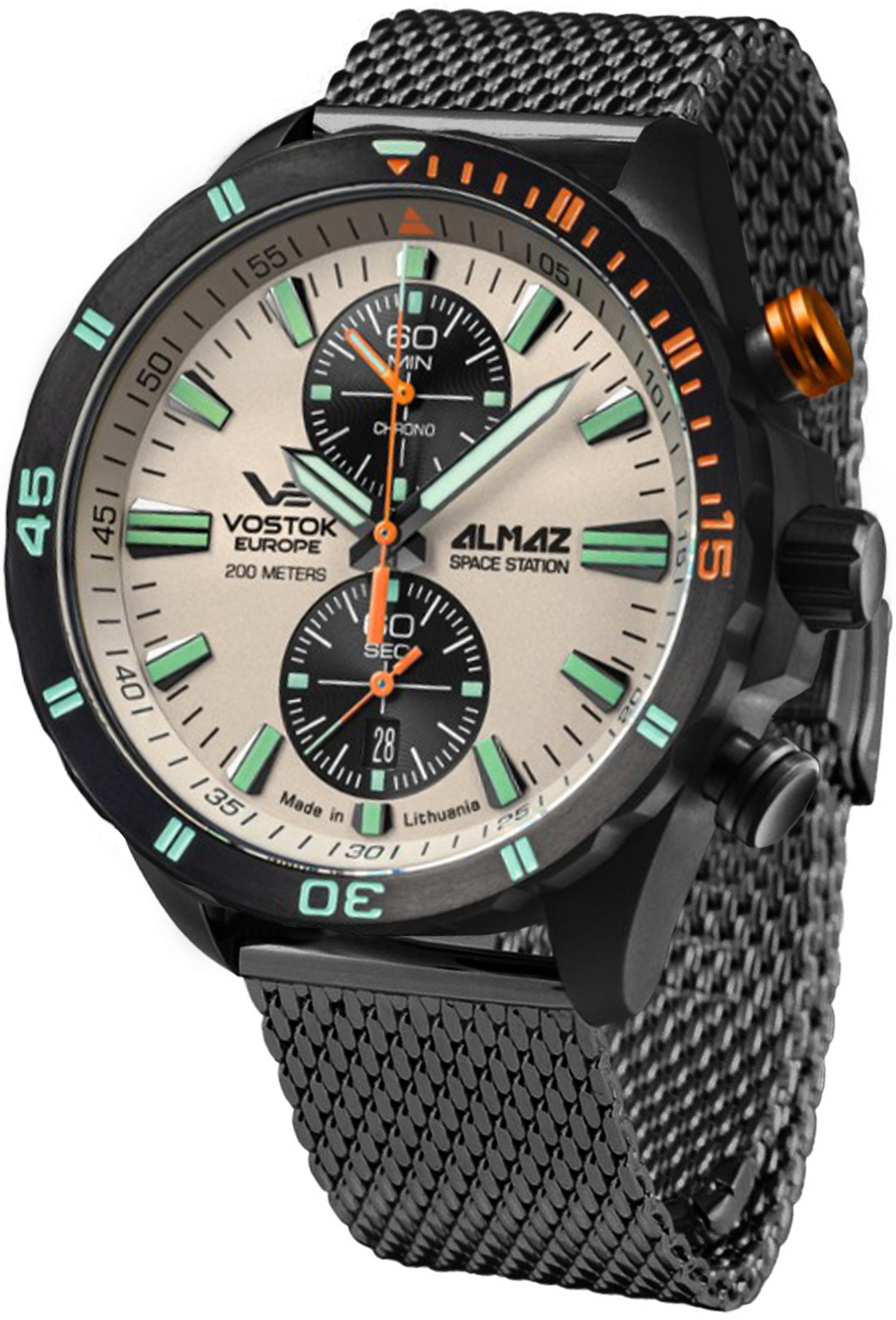 zegarek Vostok Europe 6S11-320C677B Almaz Chrono męski z chronograf Almaz