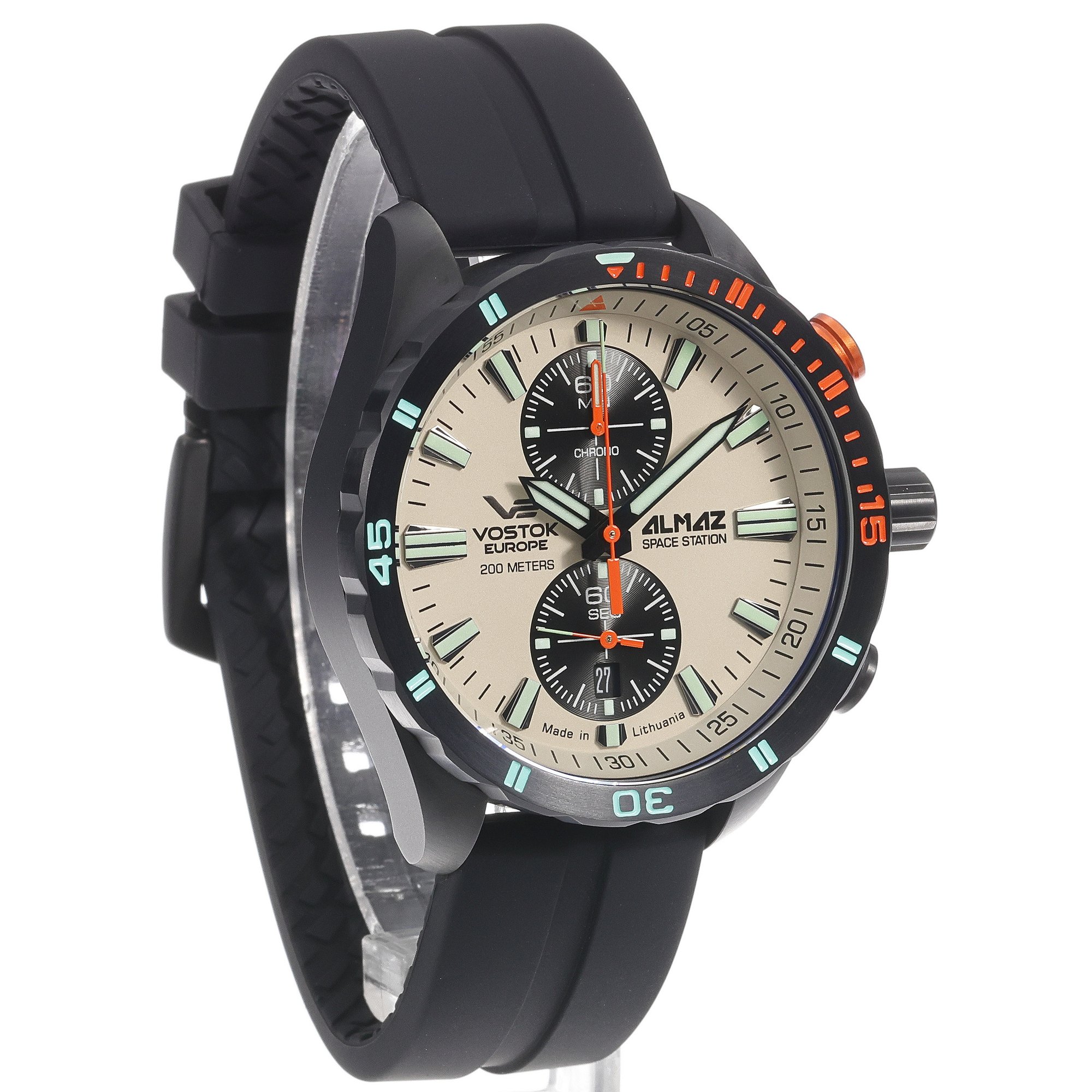 zegarek Vostok Europe 6S11-320C677S męski z chronograf Almaz