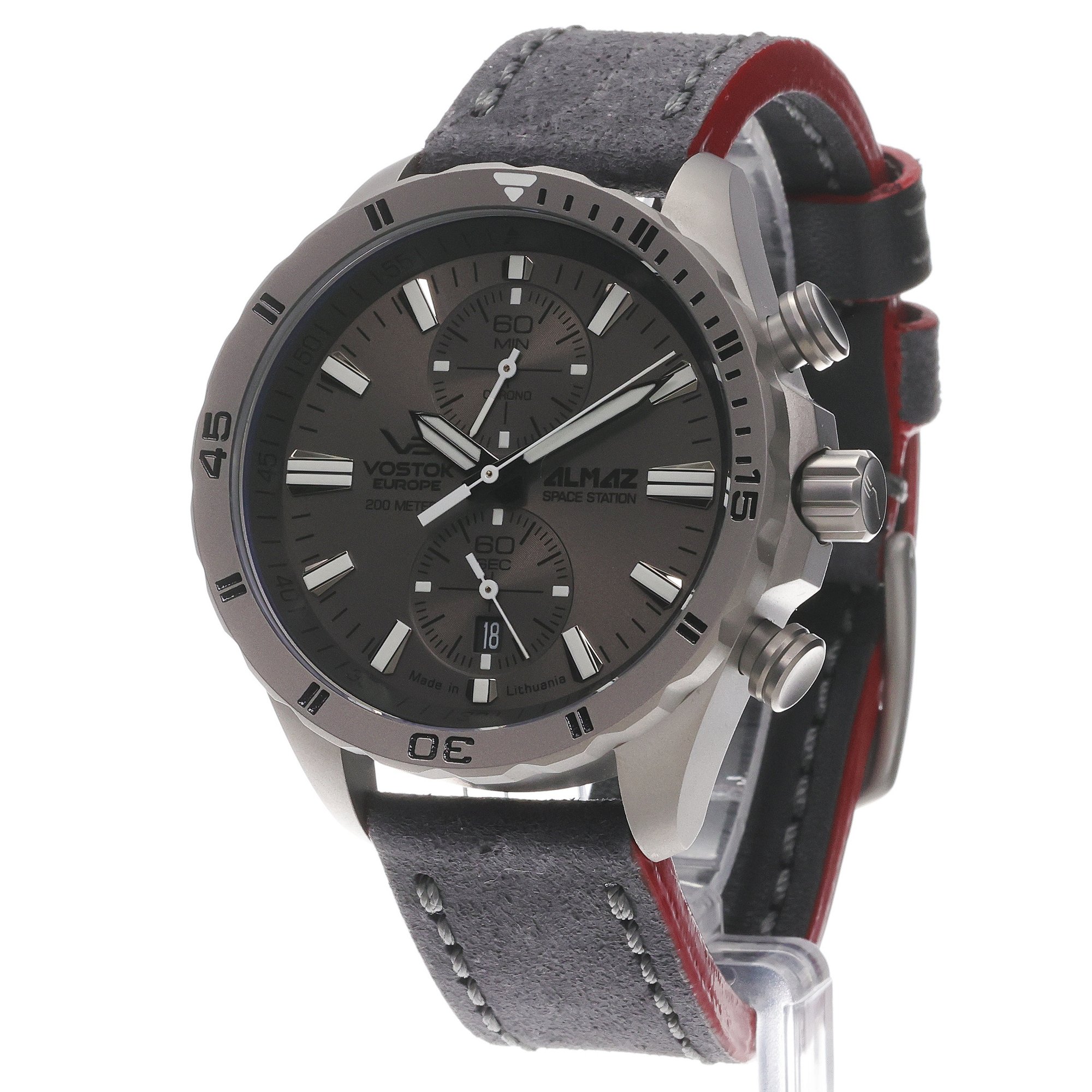 zegarek Vostok Europe 6S11-320H264 kwarcowy męski Almaz Almaz Space Station Chrono Titanium - miniatura 2