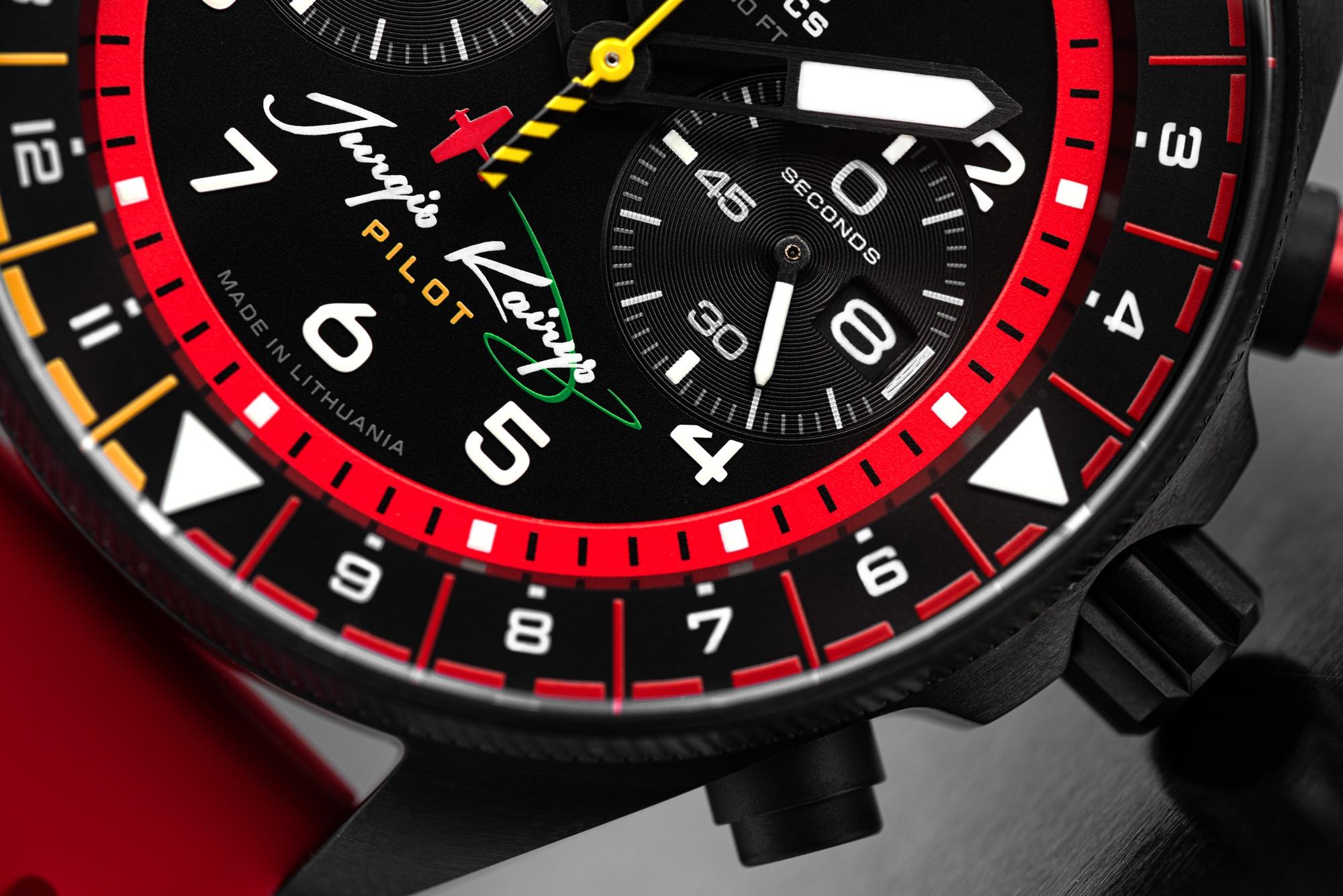 zegarek Vostok Europe 6S21-326C794B Jurgis Kairys Unlimited Aerobatics Edition 2026 męski z chronograf Space Race