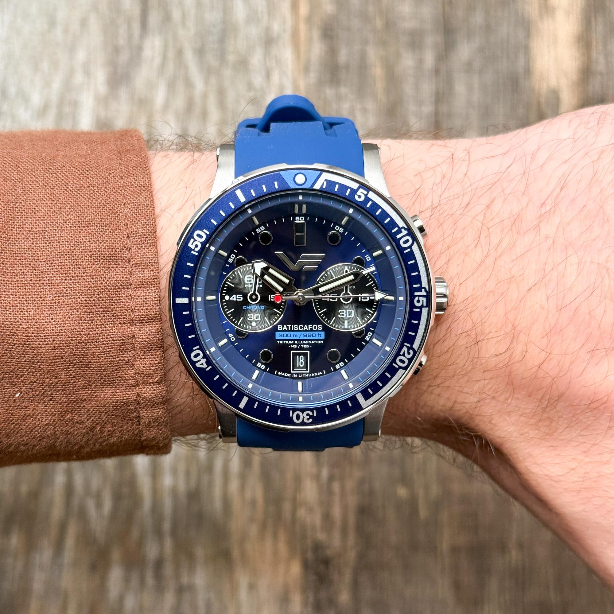 zegarek Vostok Europe 6S21-511A772 Batiscafos Chrono Batiscafos mineralne utwardzane - miniatura 11