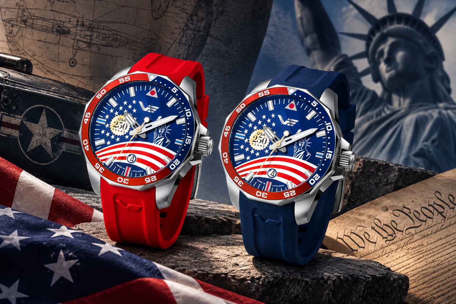 zegarek Vostok Europe NH35A-225AS22 automatyczny męski N1 Rocket Rocket N-1 Automatic USA 250 Years Edition
